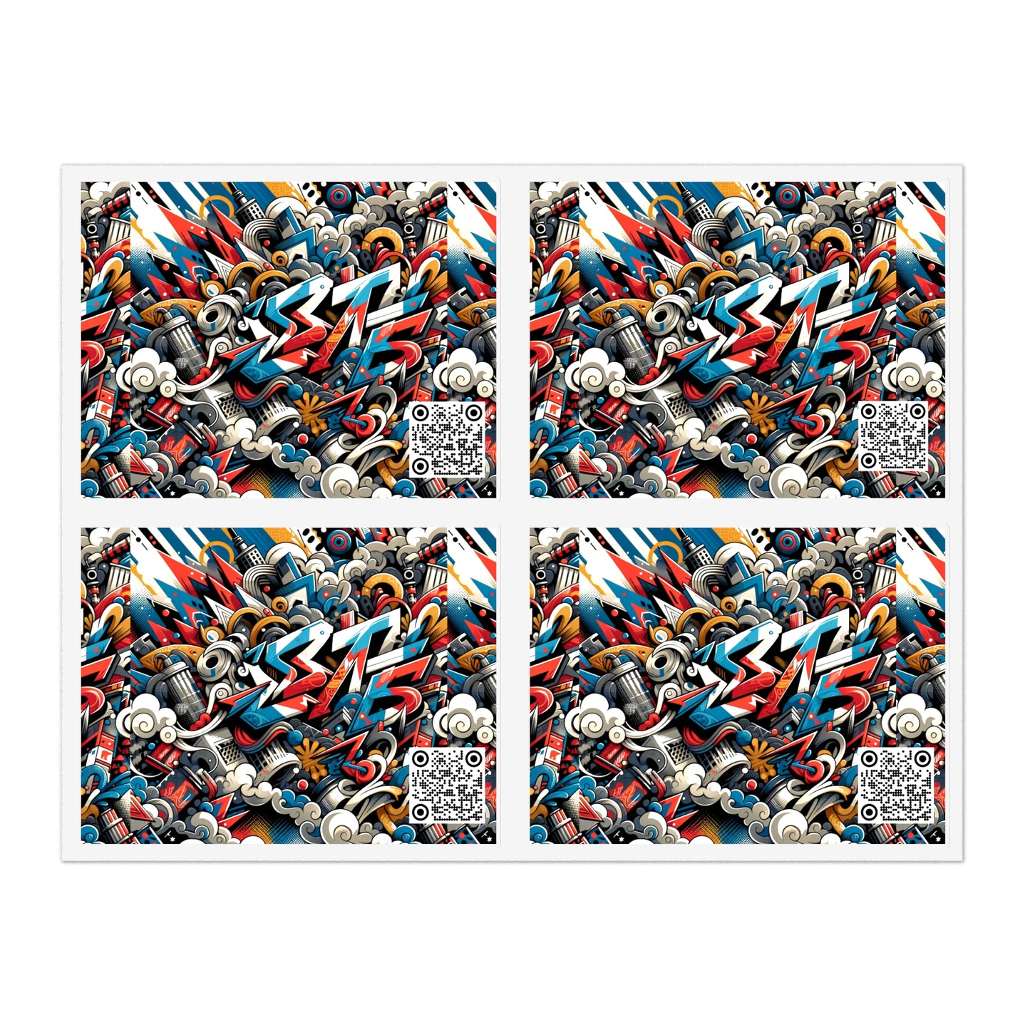 Neo-Traditional Street Art Modern Street Art Fusion Sticker Sheets - 8404 Design-52