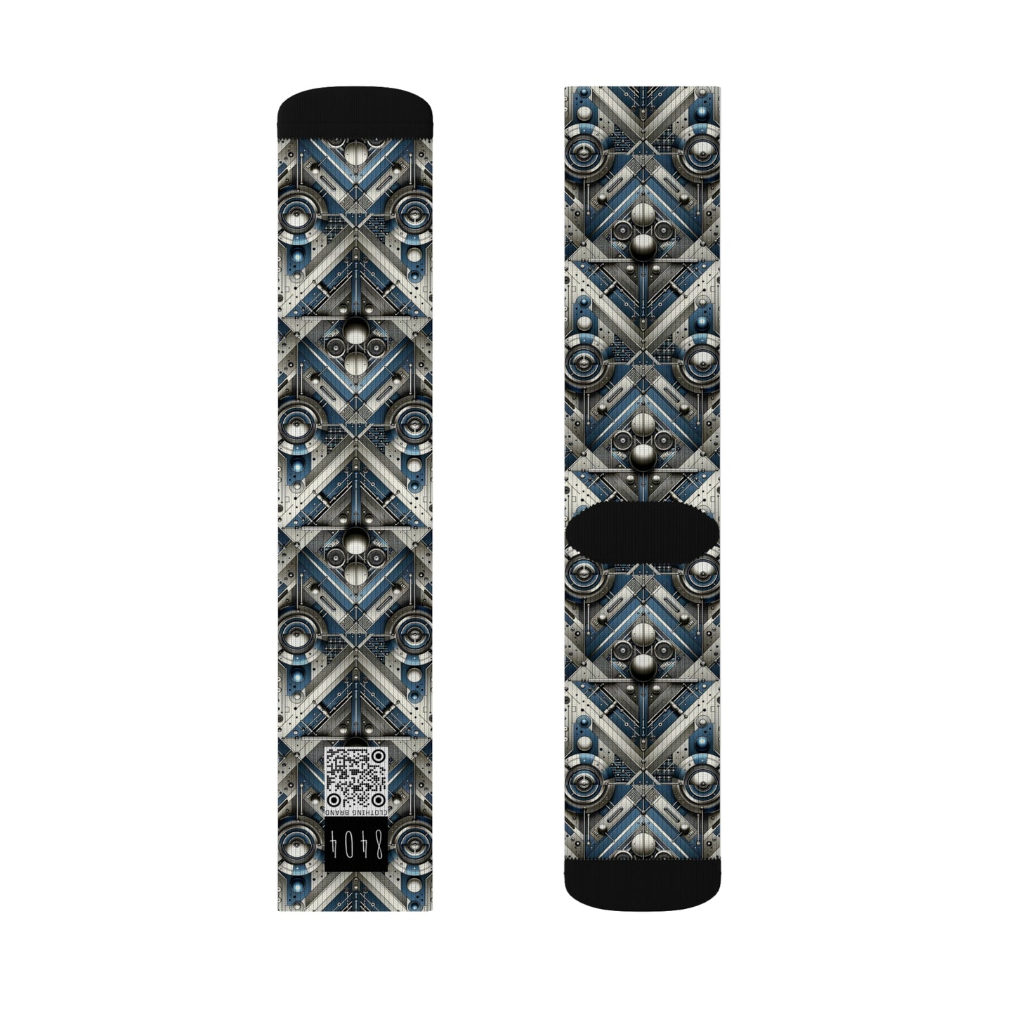 Tech Utility Fusion Tech-Forward Utility With a Futuristic Edge Sublimation Socks - 8404 Design-63