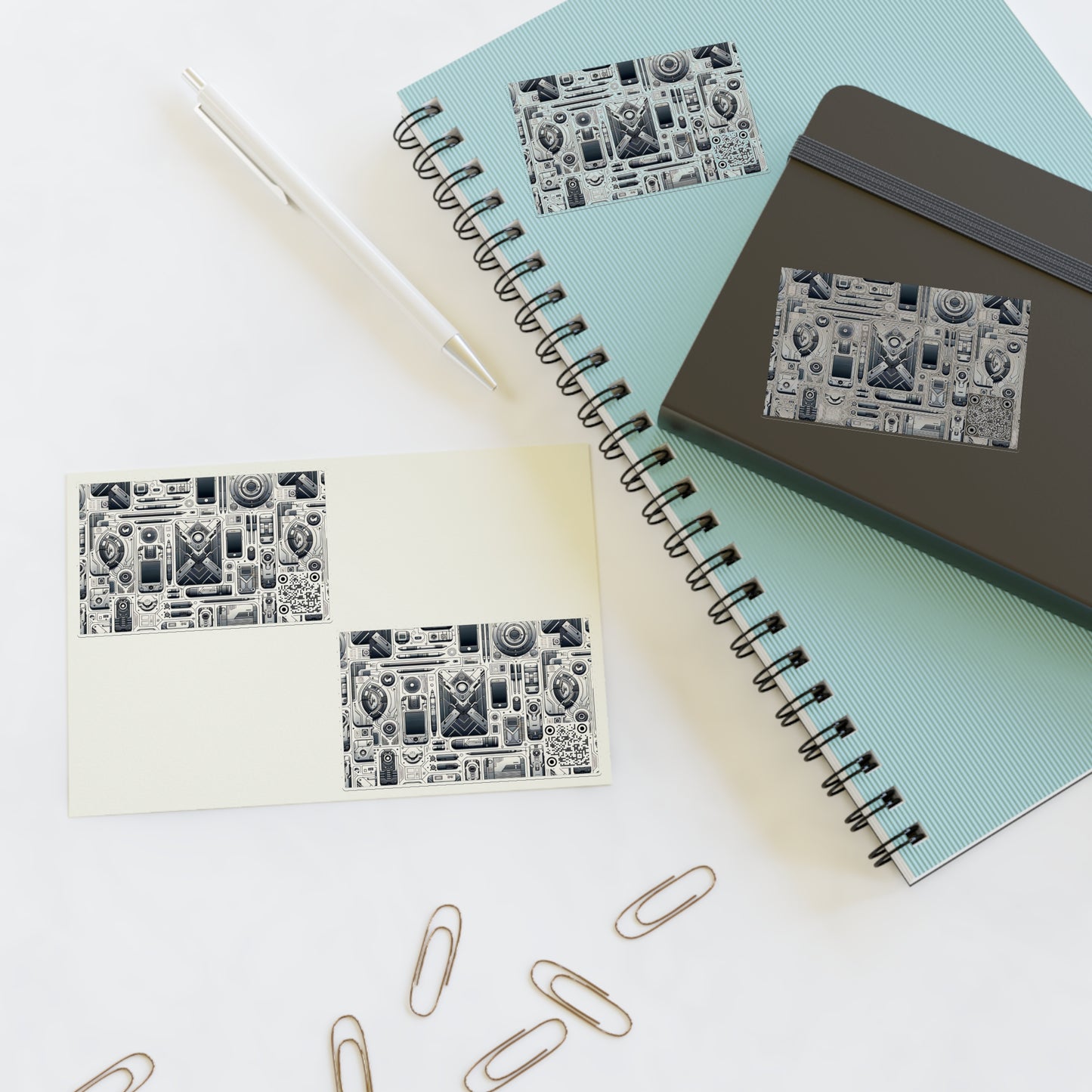 Tech Utility Gear Tech-Forward Minimalism Sticker Sheets - 8404 Design-39