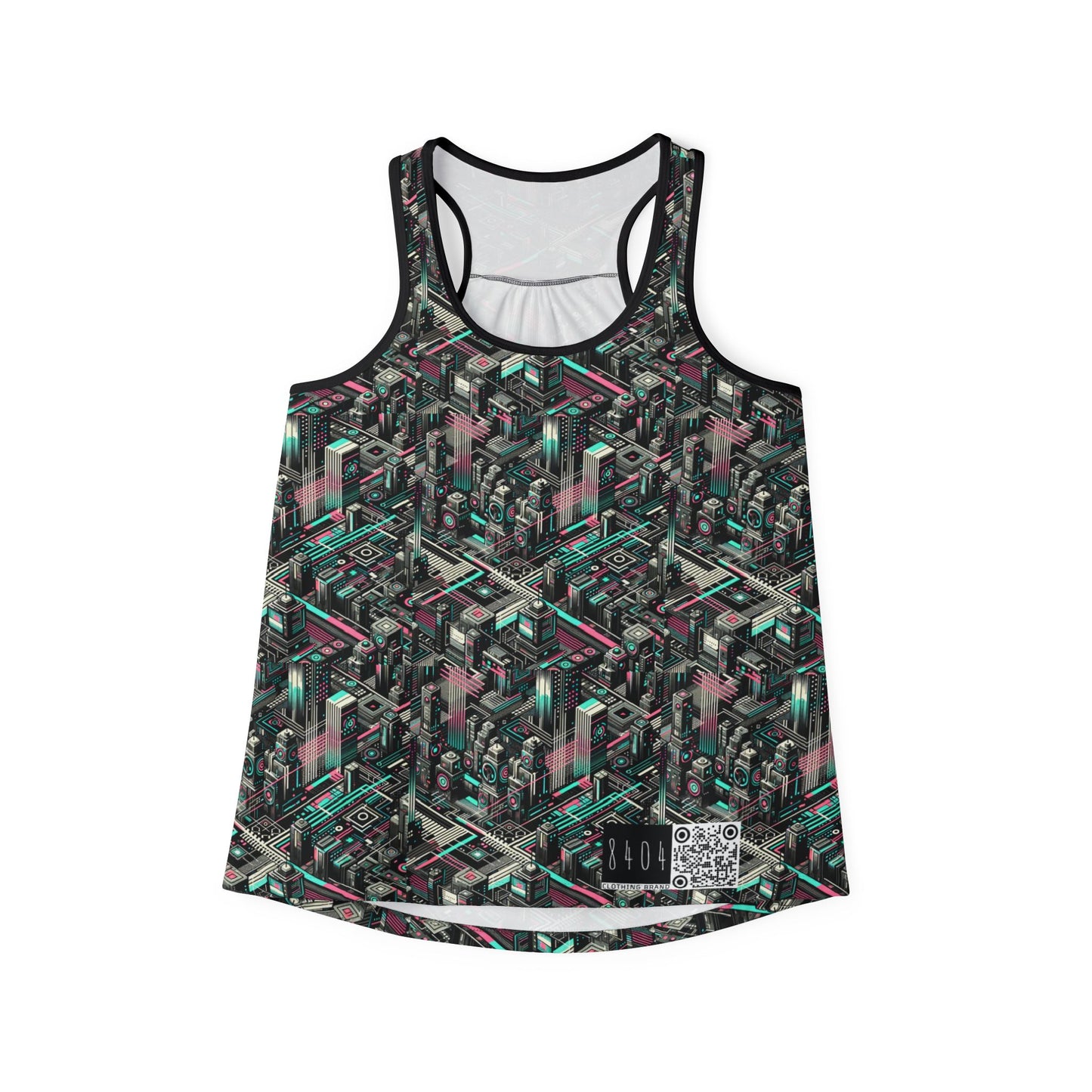Digital Dreamland Tech-Inspired Streetwear Women's Tank Top - 8404 Design-51