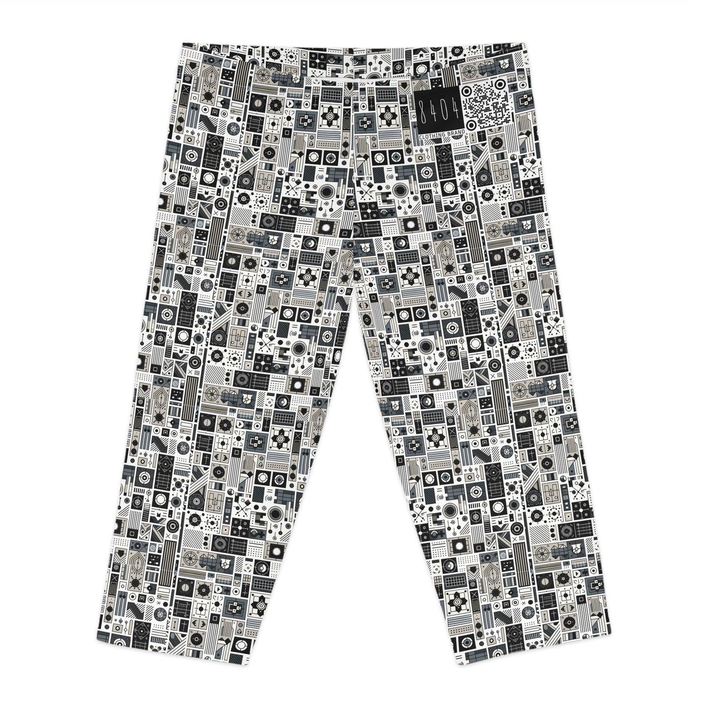 Digital Minimalism Minimalist Tech Women's Capri Leggings - 8404 Design-45