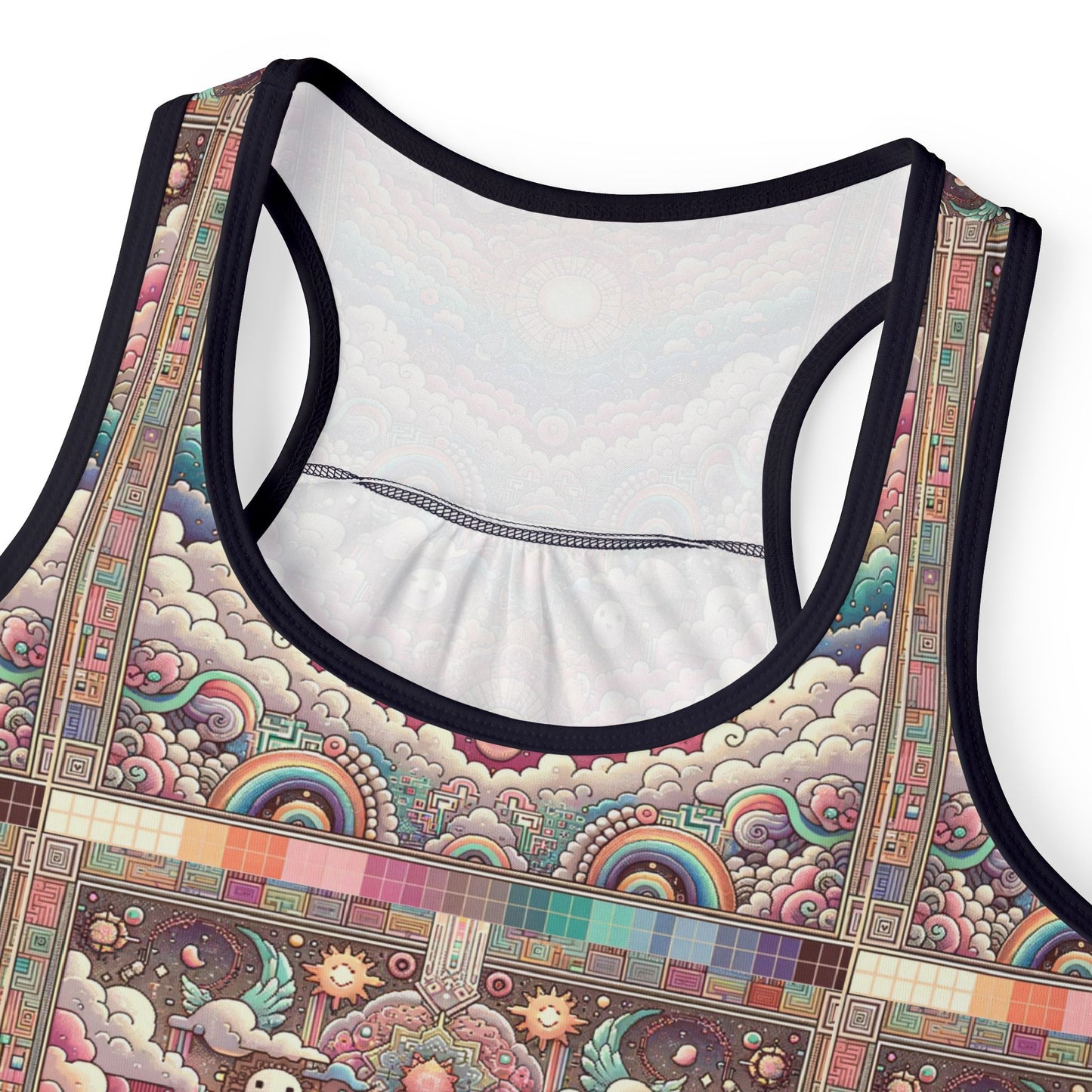 Digital Dreamland Whimsical and Nostalgic Streetwear With a Digital Twist Women's Tank Top - 8404 Design-56