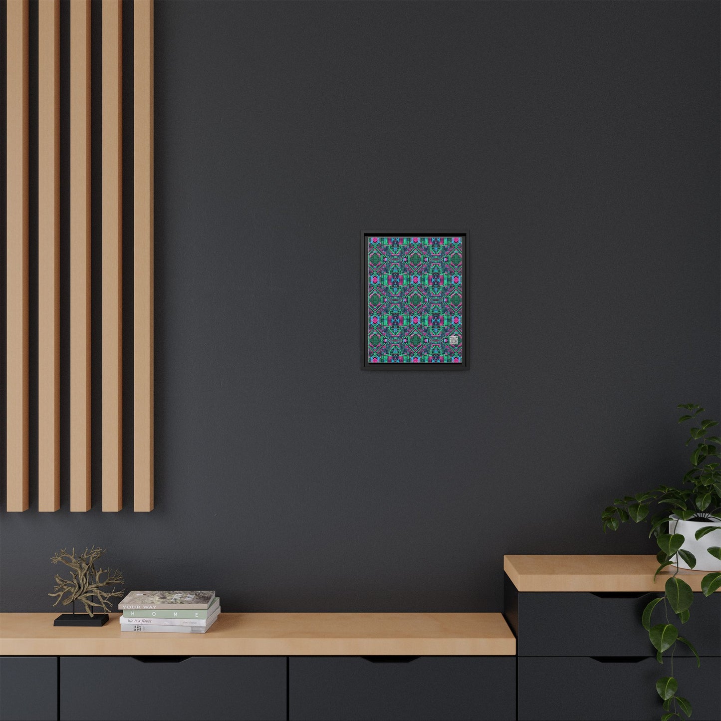Digital Glitch Vibes Tech-Inspired Streetwear Matte Canvas, Framed (multi-Color) - 8404 Design-71 A