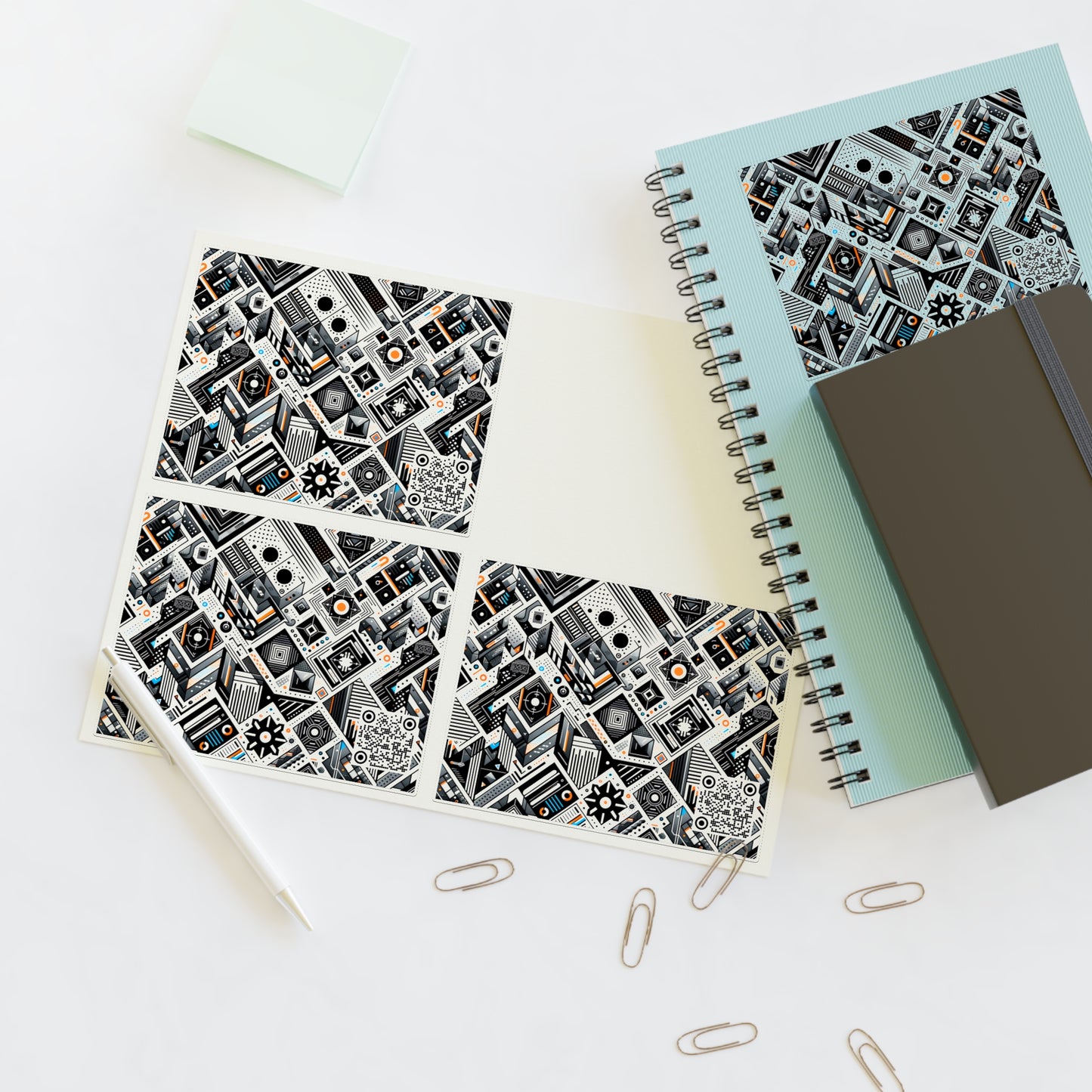 Tech-Forward Athleisure Sleek Tech Aesthetic Sticker Sheets - 8404 Design-61