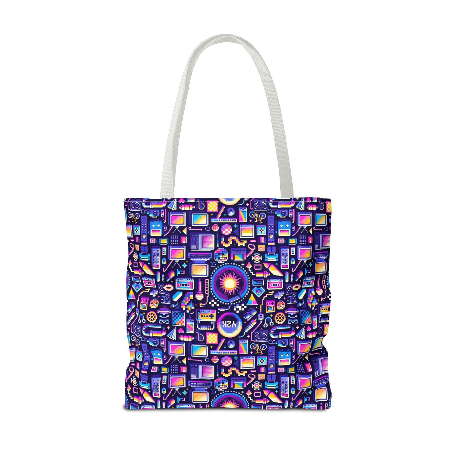 Digital Nostalgia Modern Retro Fusion Tote Bag - 8404 Design-64