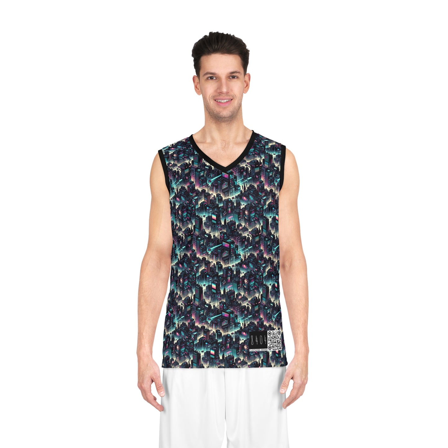 Digital Rebellion Tech-Inspired Streetwear Basketball Jersey - 8404 Design-51