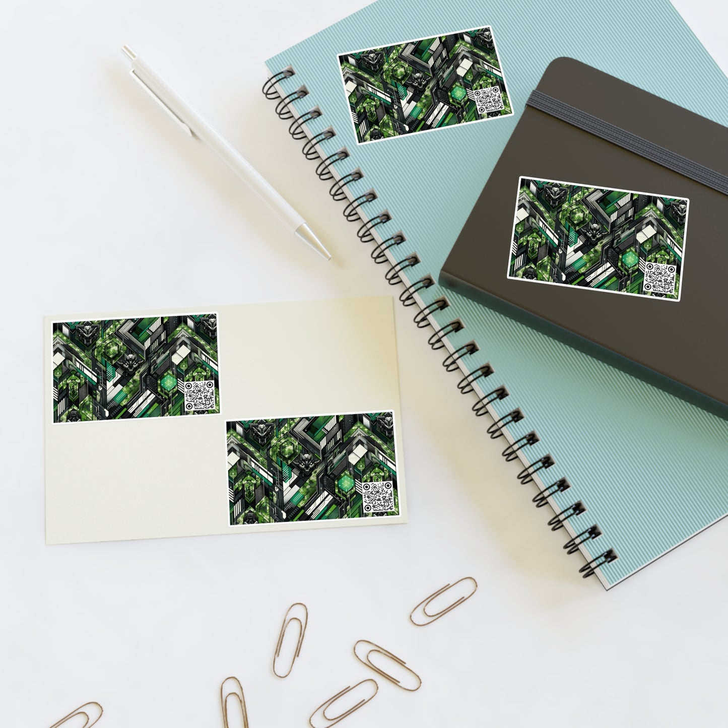 Tech Camo Fusion Tech-Forward Streetwear With a Futuristic Edge Sticker Sheets - 8404 Design-58