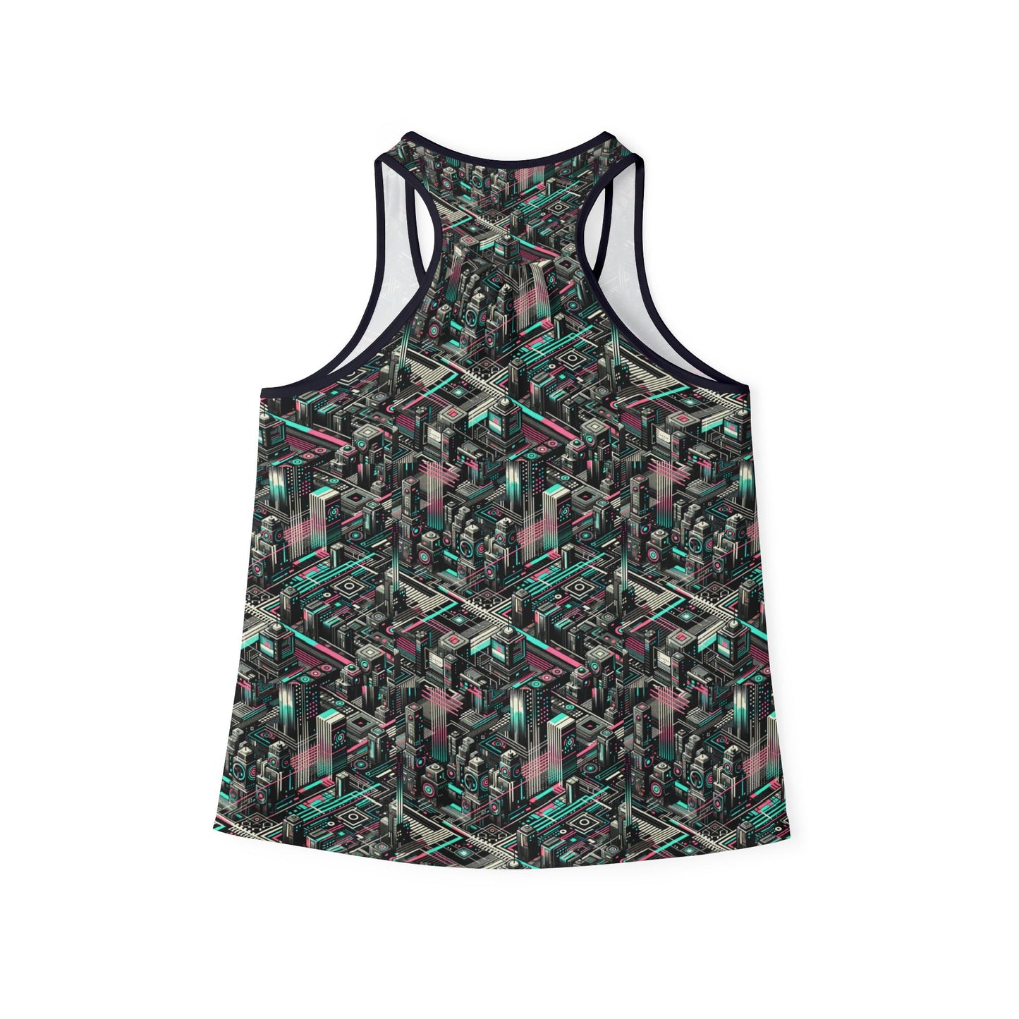 Digital Dreamland Tech-Inspired Streetwear Women's Tank Top - 8404 Design-51