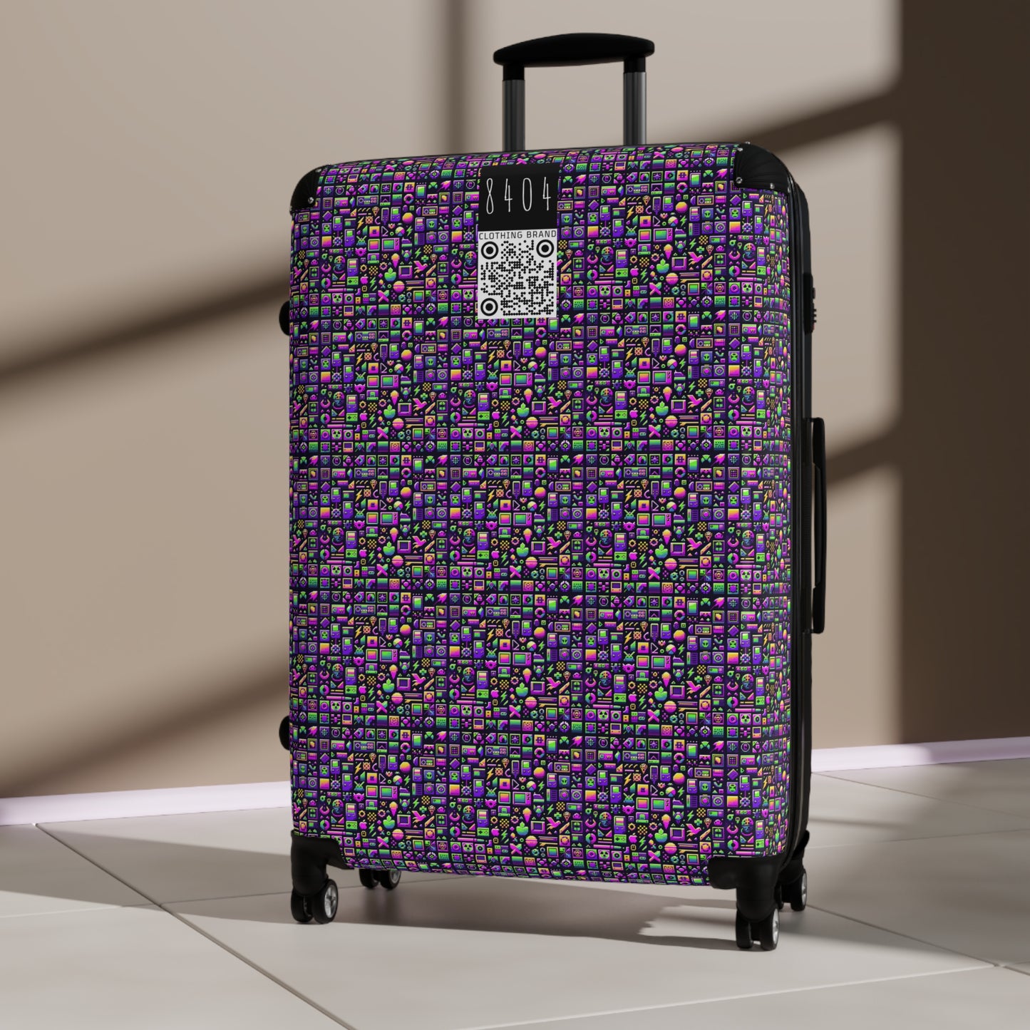 Digital Nostalgia Remix Modern Vintage Fusion Suitcase - 8404 Design-49