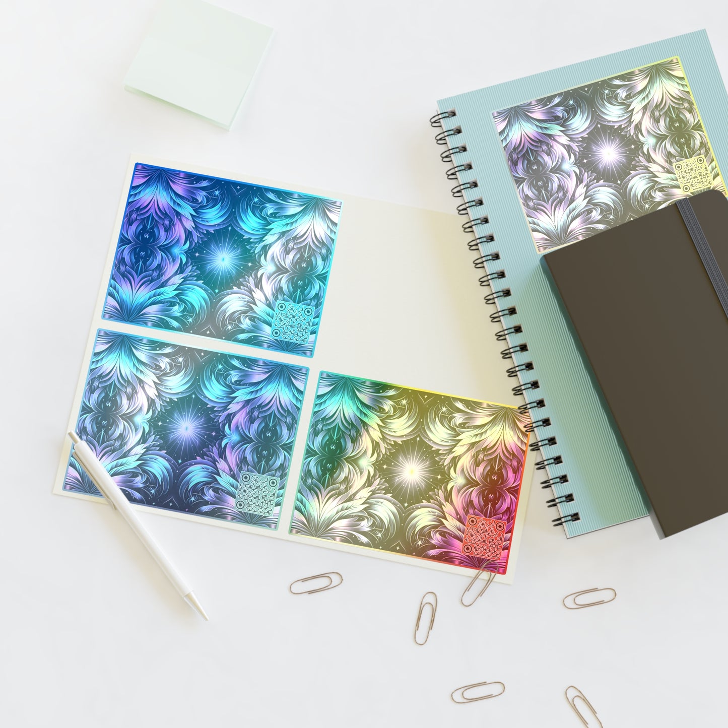 Iridescent Dream Futuristic Tech Sticker Sheets - 8404 Design-60