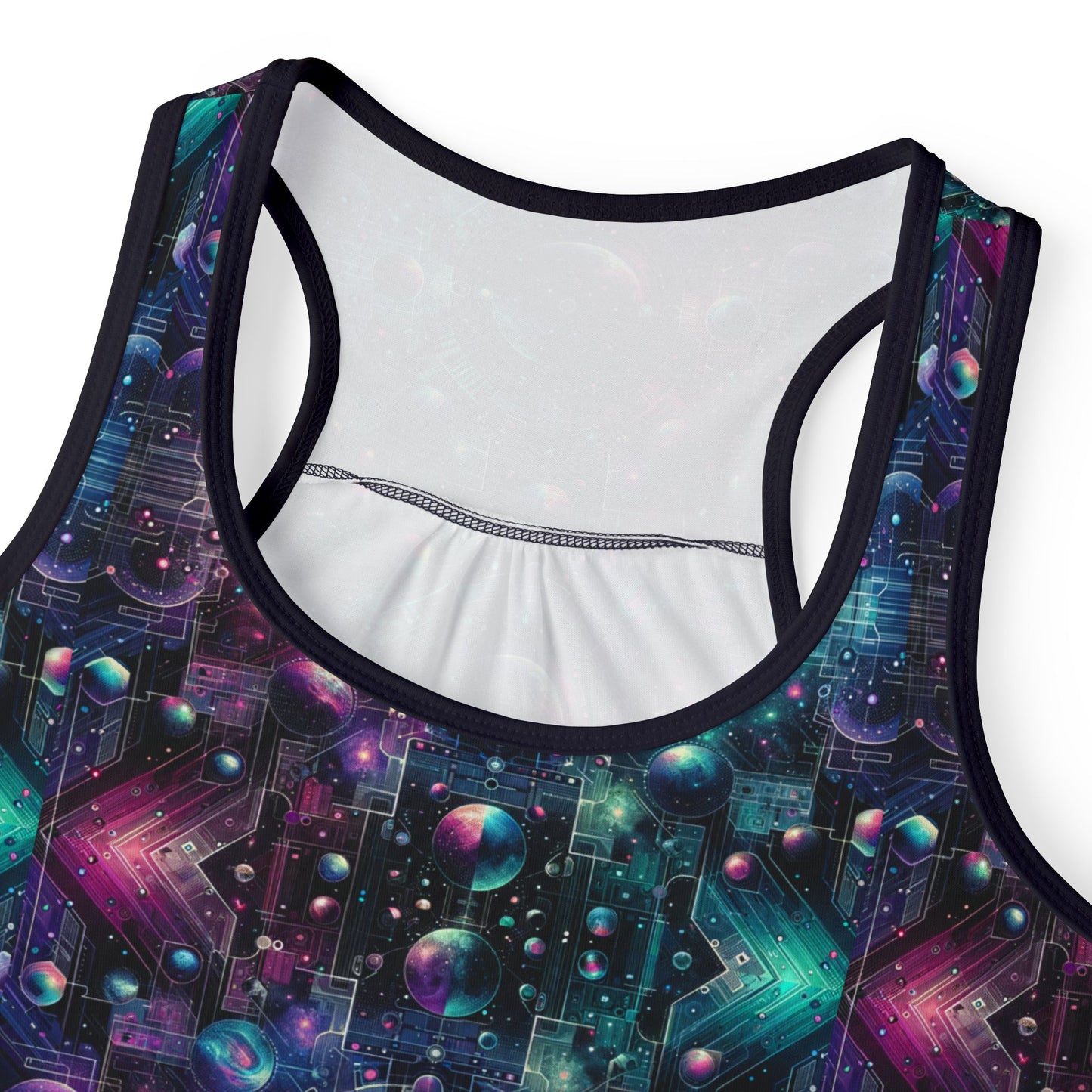 Galactic Hues Tech-Forward Cosmic Fusion Women's Tank Top - 8404 Design-59