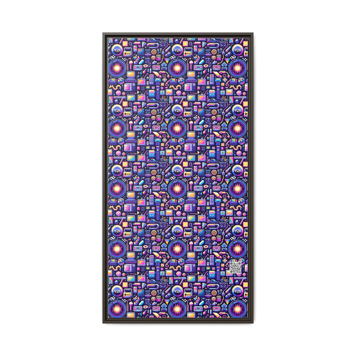 Digital Nostalgia Modern Retro Fusion Matte Canvas, Framed (multi-Color) - 8404 Design-64 B