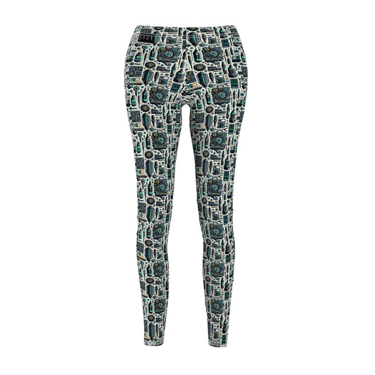 Tech Utility Fusion Modern Tech Streetwear Women's Cut & Sew Casual Leggings - 8404 Design-53