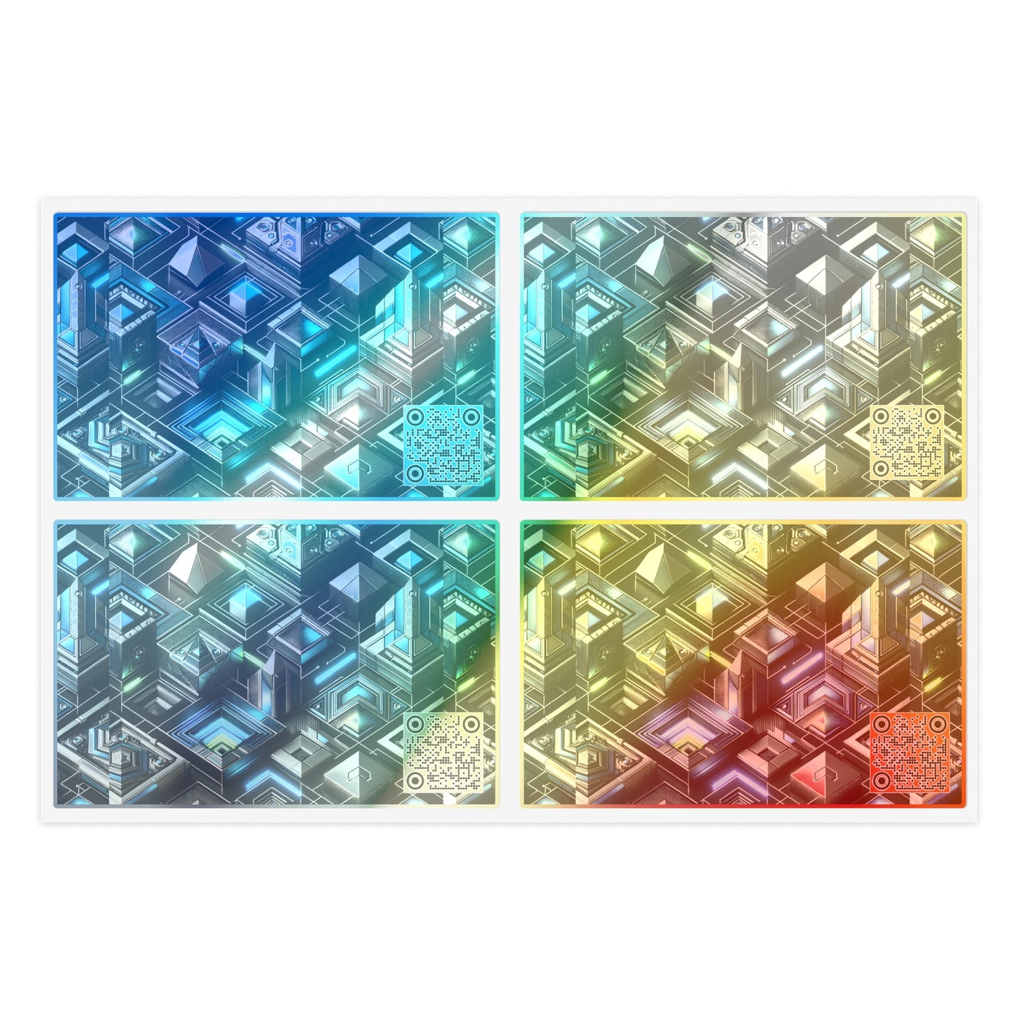 Tech-Infused Futurism Futuristic Tech Sticker Sheets - 8404 Design-61