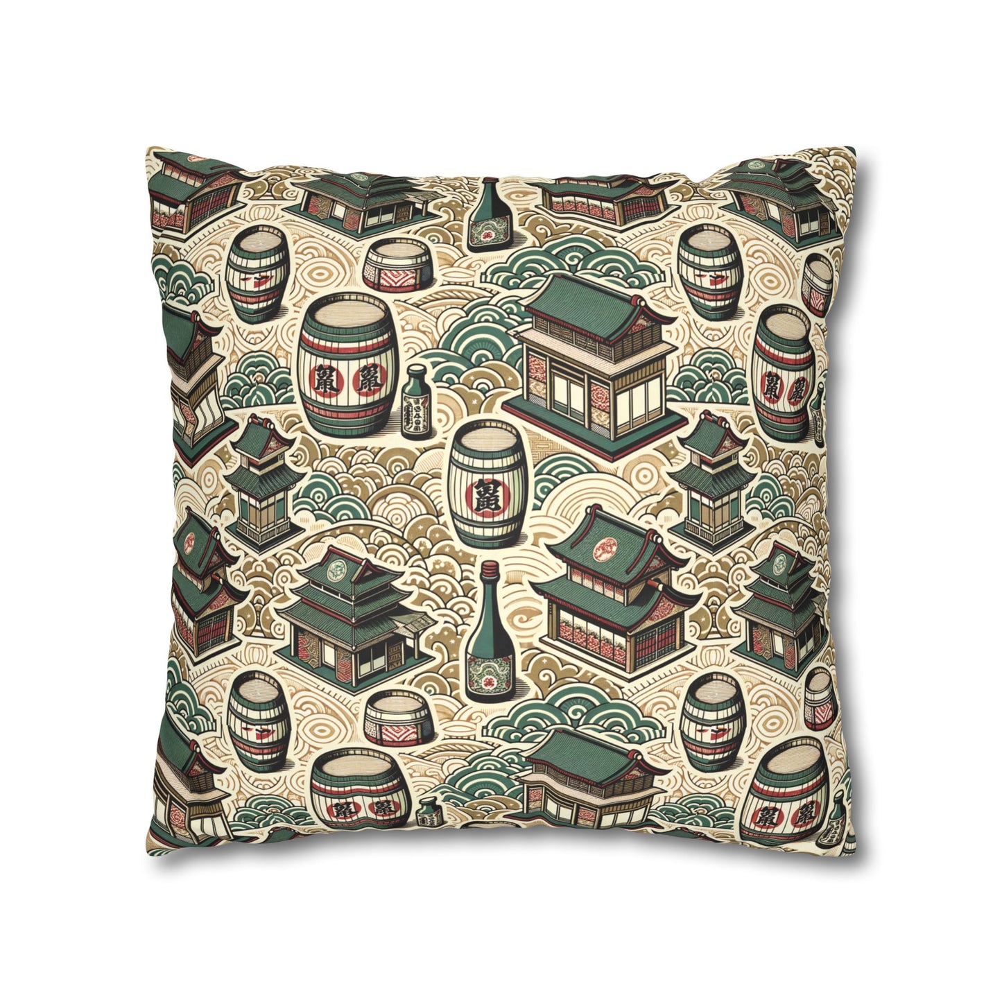 Cultural Artisanal Fusion Contemporary Cultural Elegance Faux Suede Square Pillowcase - 8404 Design-68