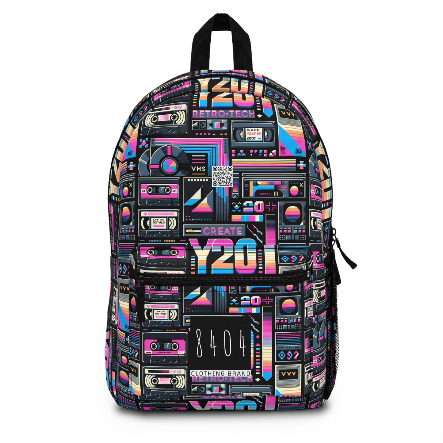 Digital Nostalgia Tech-Inspired Retro Fusion Backpack - 8404 Design-65