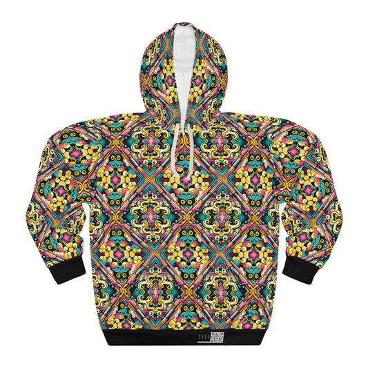 Neon Pop Art Revival Pop Culture Retro Pullover Hoodie - 8404 Design-59