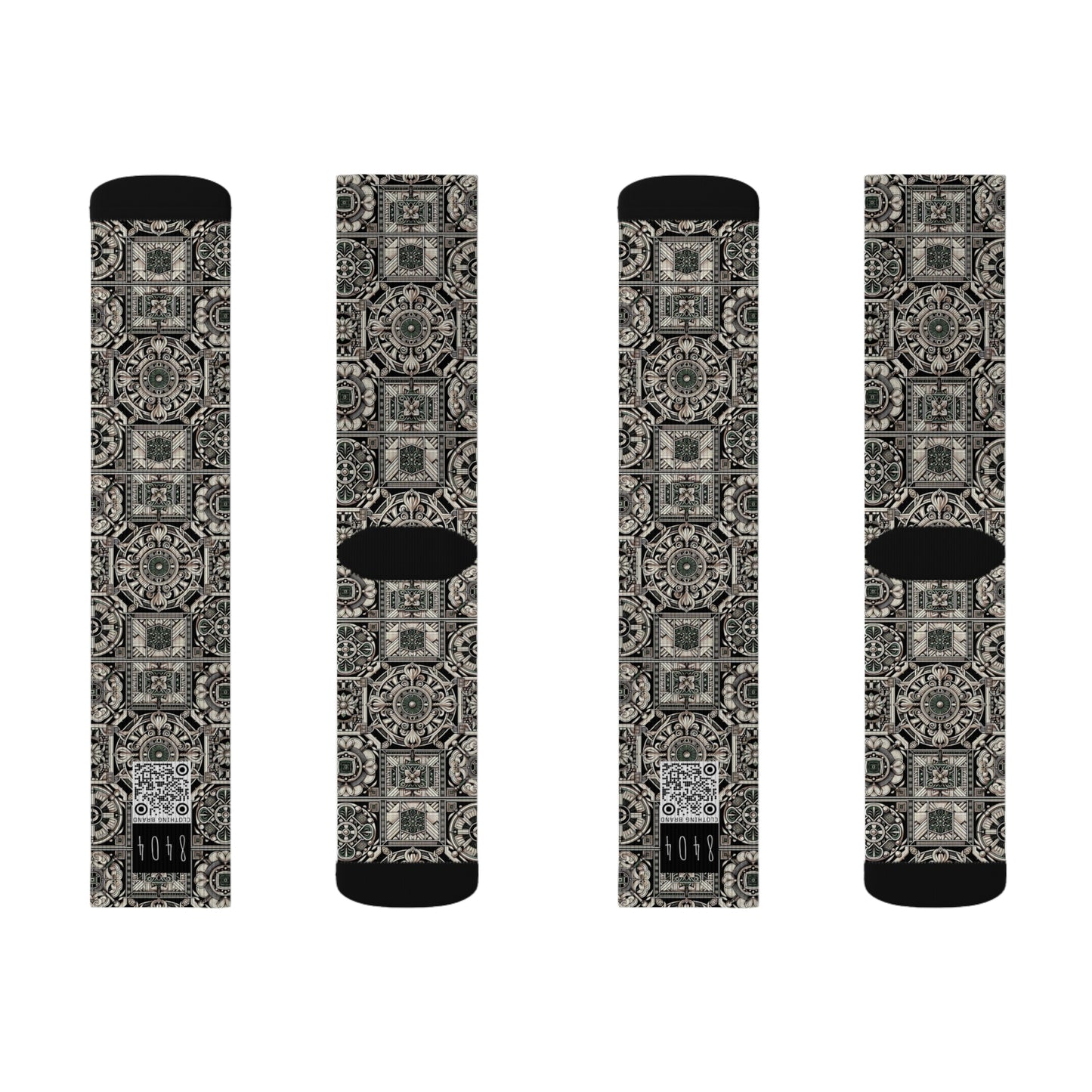 Cyber Garden Party Tech Garden Extravaganza Sublimation Socks - 8404 Design-45