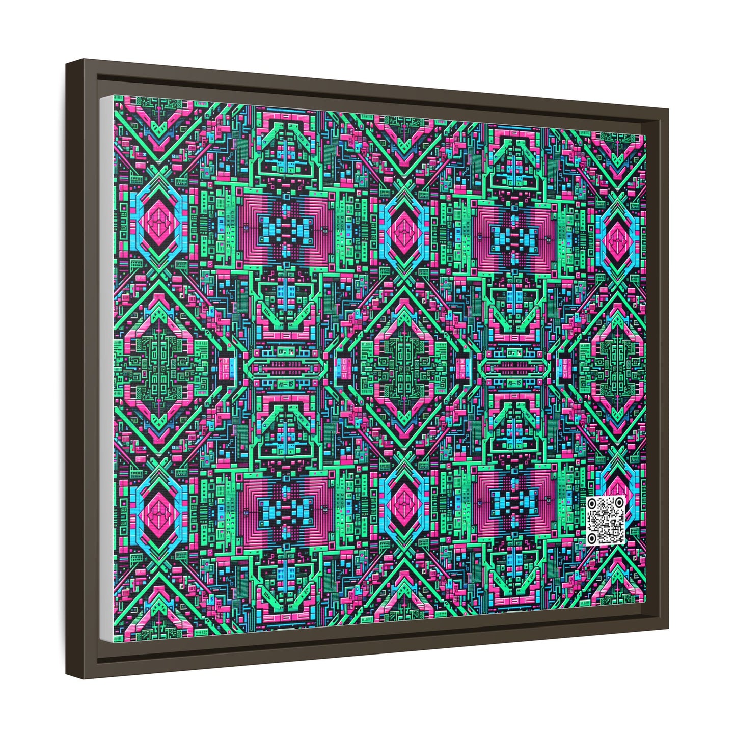 Digital Glitch Vibes Tech-Inspired Streetwear Matte Canvas, Framed (multi-Color) - 8404 Design-71 A