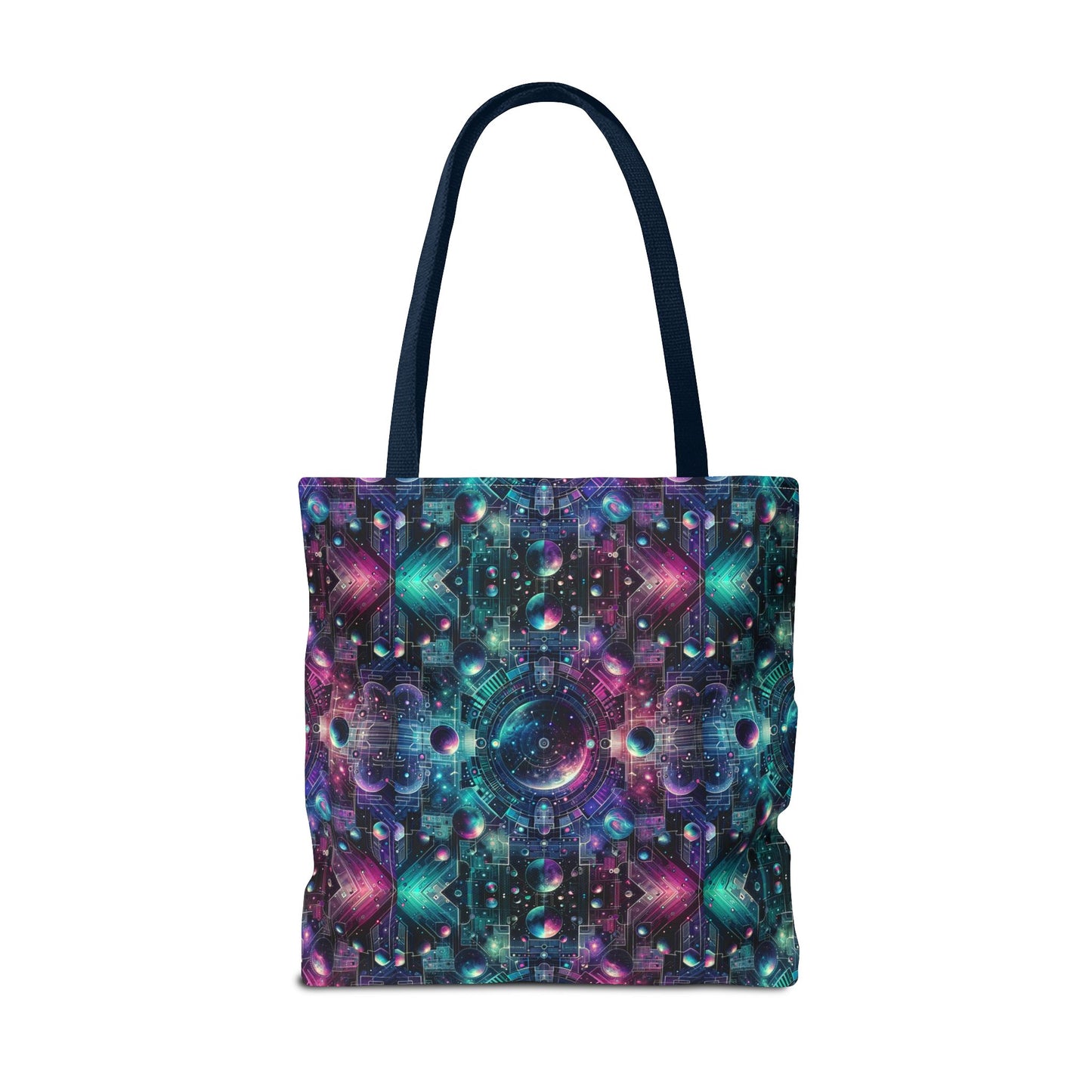 Galactic Hues Tech-Forward Cosmic Fusion Tote Bag - 8404 Design-59