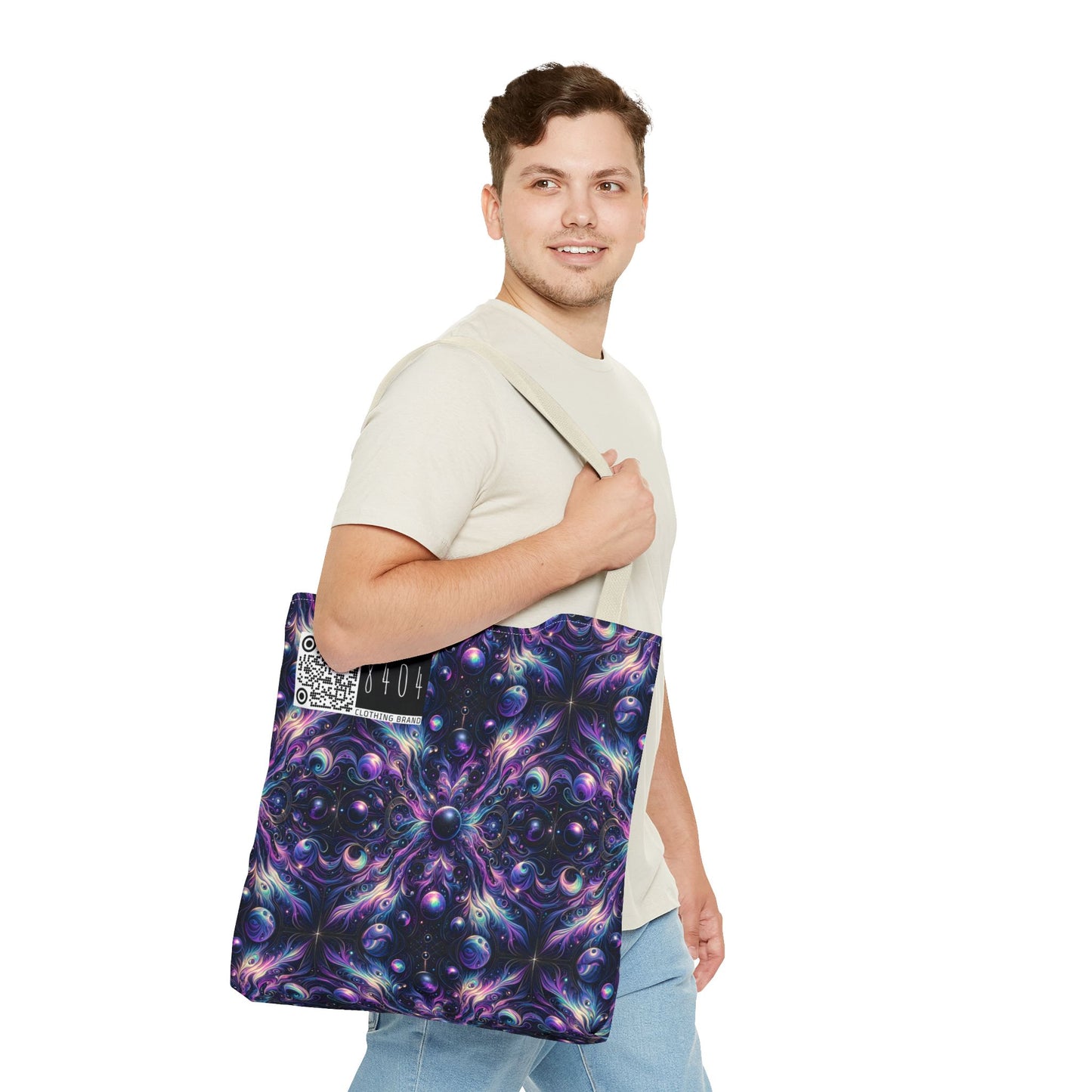 Galactic Hues Tech-Forward Cosmic Fusion Tote Bag - 8404 Design-41