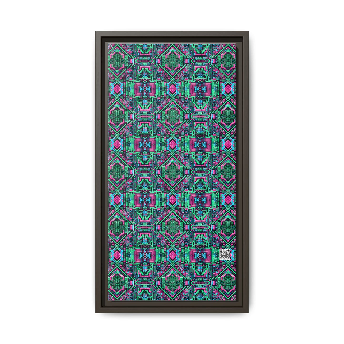 Digital Glitch Vibes Tech-Inspired Streetwear Matte Canvas, Framed (multi-Color) - 8404 Design-71 B