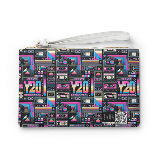 Digital Nostalgia Tech-Inspired Retro Fusion Clutch Bag - 8404 Design-65