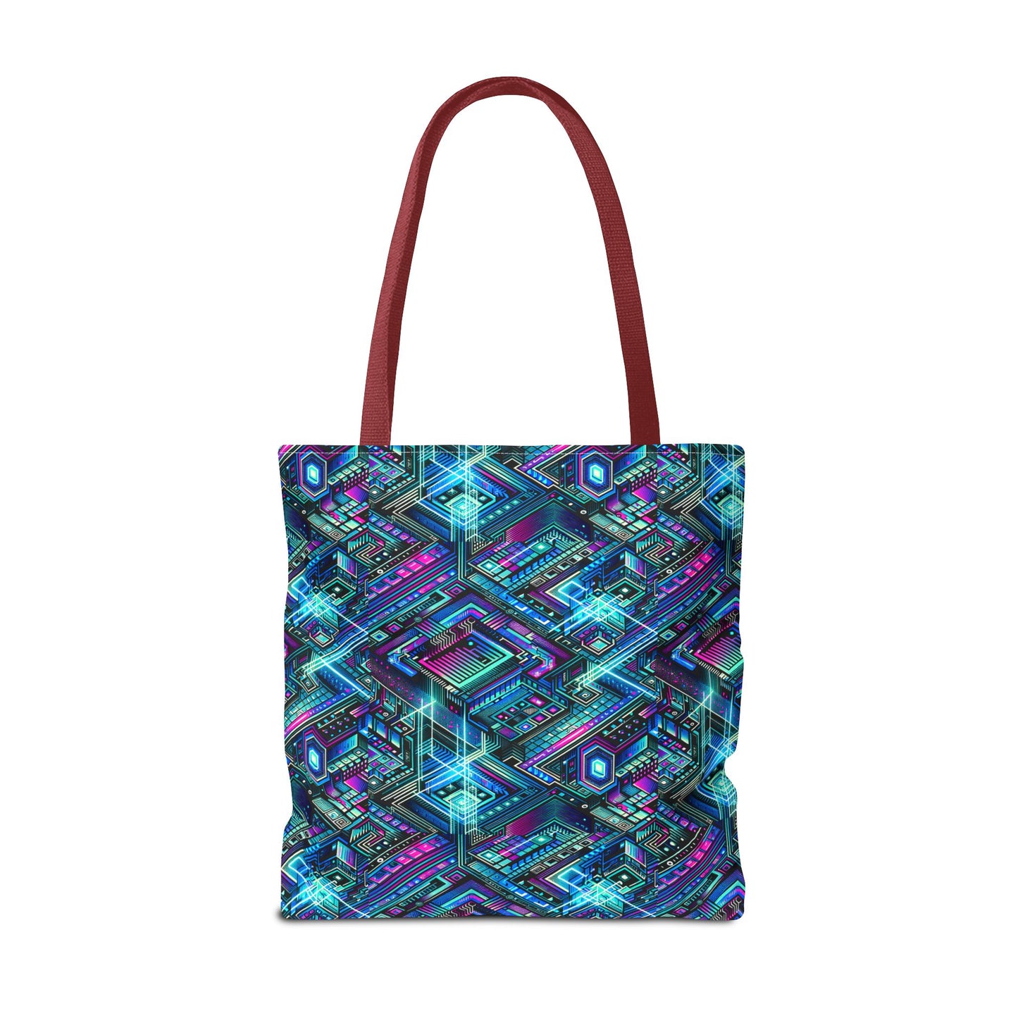 Digital Dreamland Futuristic Tech Aesthetic Tote Bag - 8404 Design-42