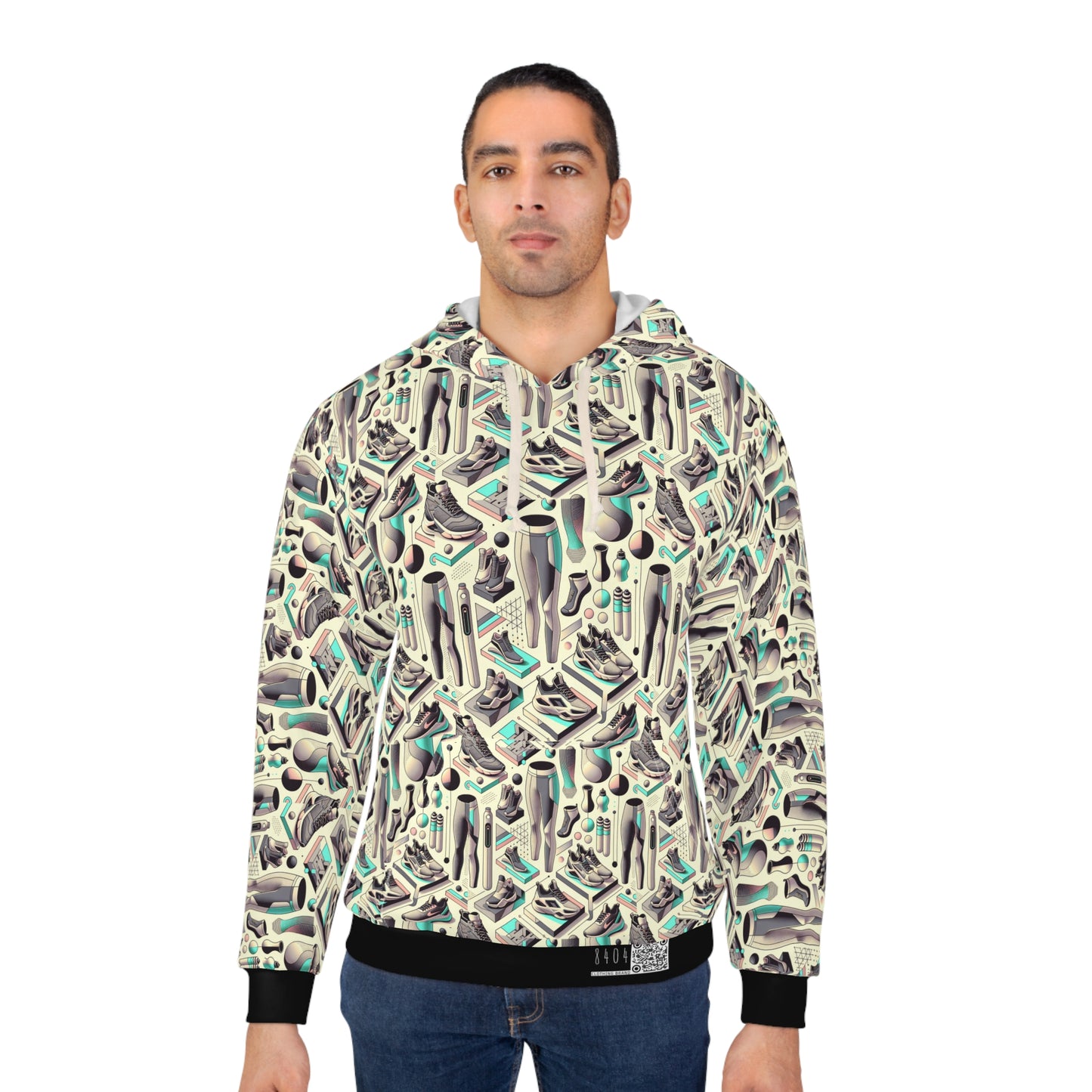 Tech-Infused Athleisure Futuristic Athletic Tech Pullover Hoodie - 8404 Design-44