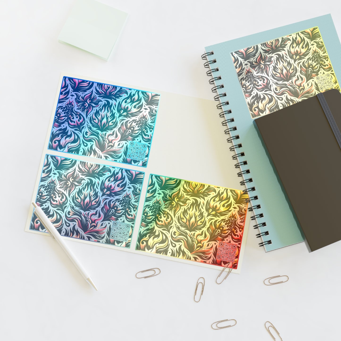 Fire & Flames Bold Streetwear Statement Sticker Sheets - 8404 Design-57
