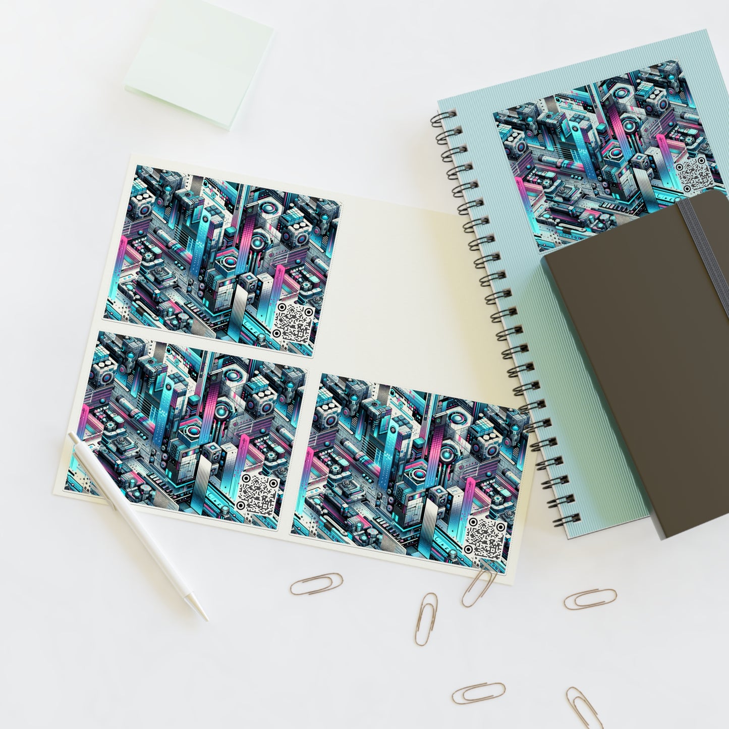 Digital Motion Futuristic Tech Sticker Sheets - 8404 Design-40