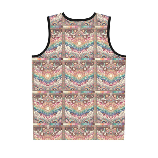 Digital Dreamland Whimsical and Nostalgic Streetwear With a Digital Twist Basketball Jersey - 8404 Design-56