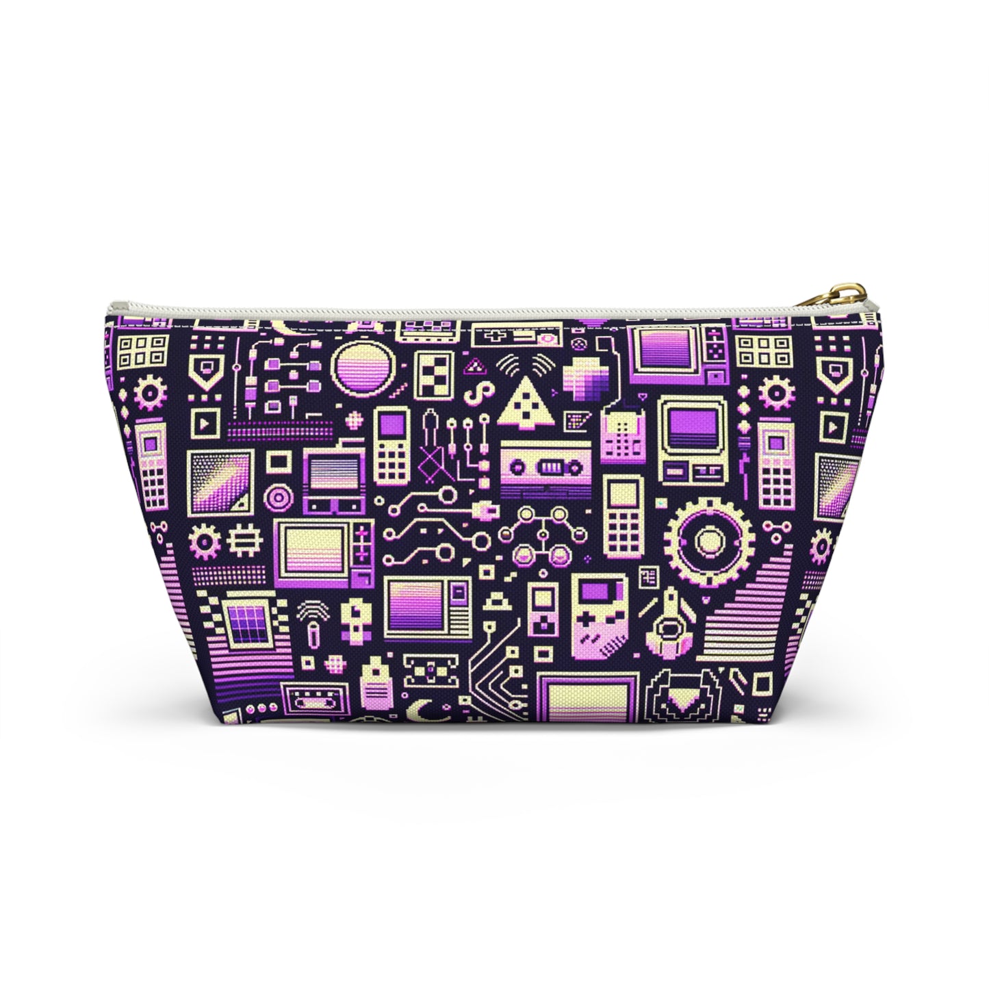 Digital Nostalgia Remix Modern Vintage Fusion Accessory Pouch W T-Bottom - 8404 Design-54