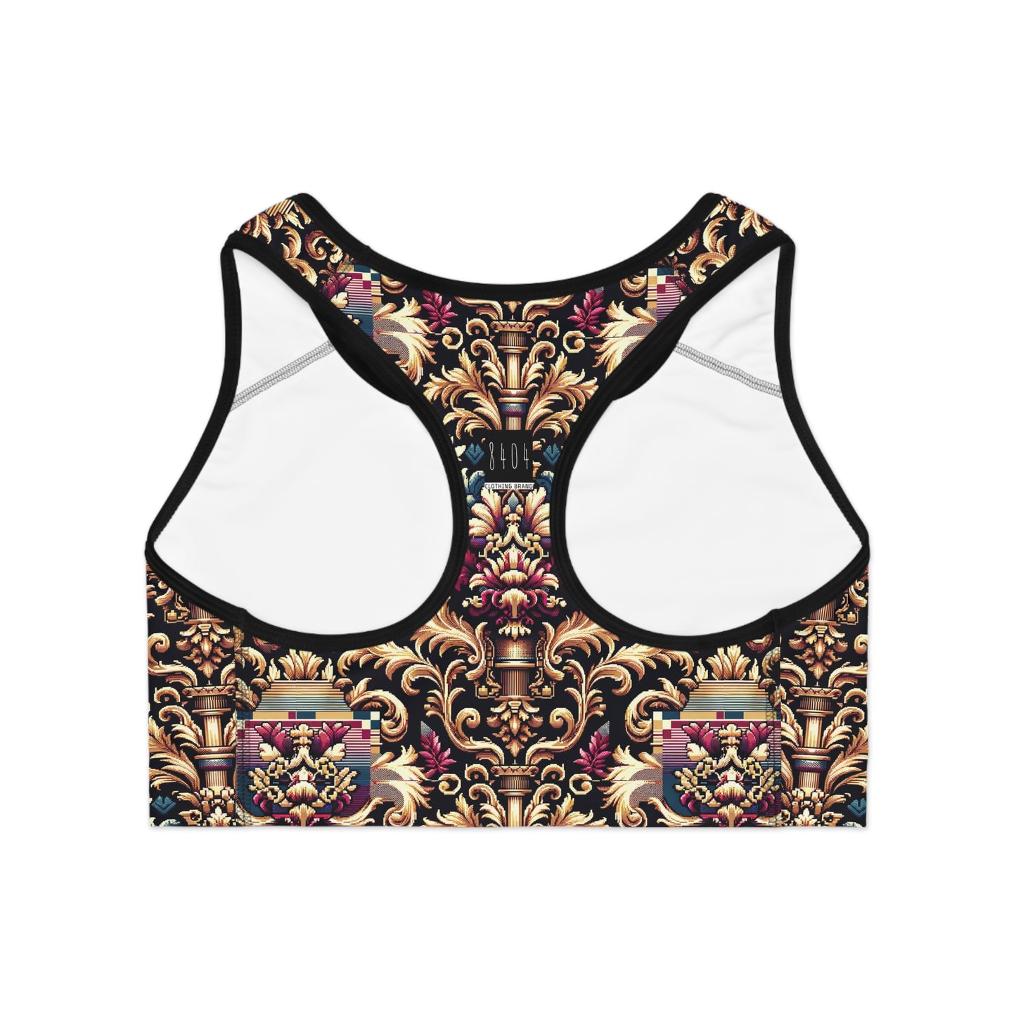Digital Renaissance Modern Baroque Fusion Sports Bra - 8404 Design-53