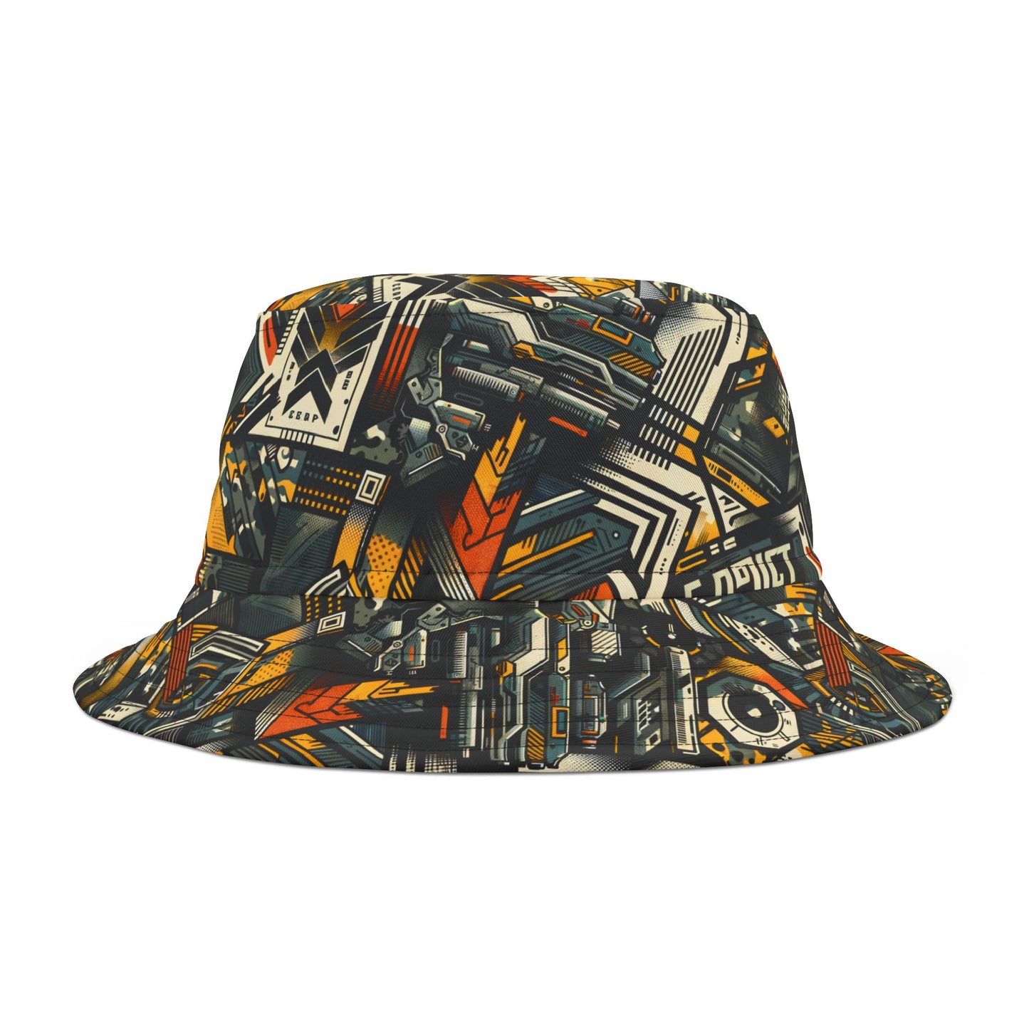 Digital Punk Futuristic Grunge Bucket Hat - 8404 Design-49