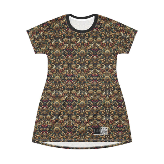 Digital Renaissance Luxurious Streetwear Inspired By Classical Art With a Modern Twist T-Shirt Dress - 8404 Design-76