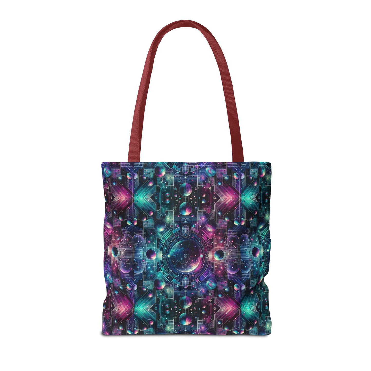 Galactic Hues Tech-Forward Cosmic Fusion Tote Bag - 8404 Design-59