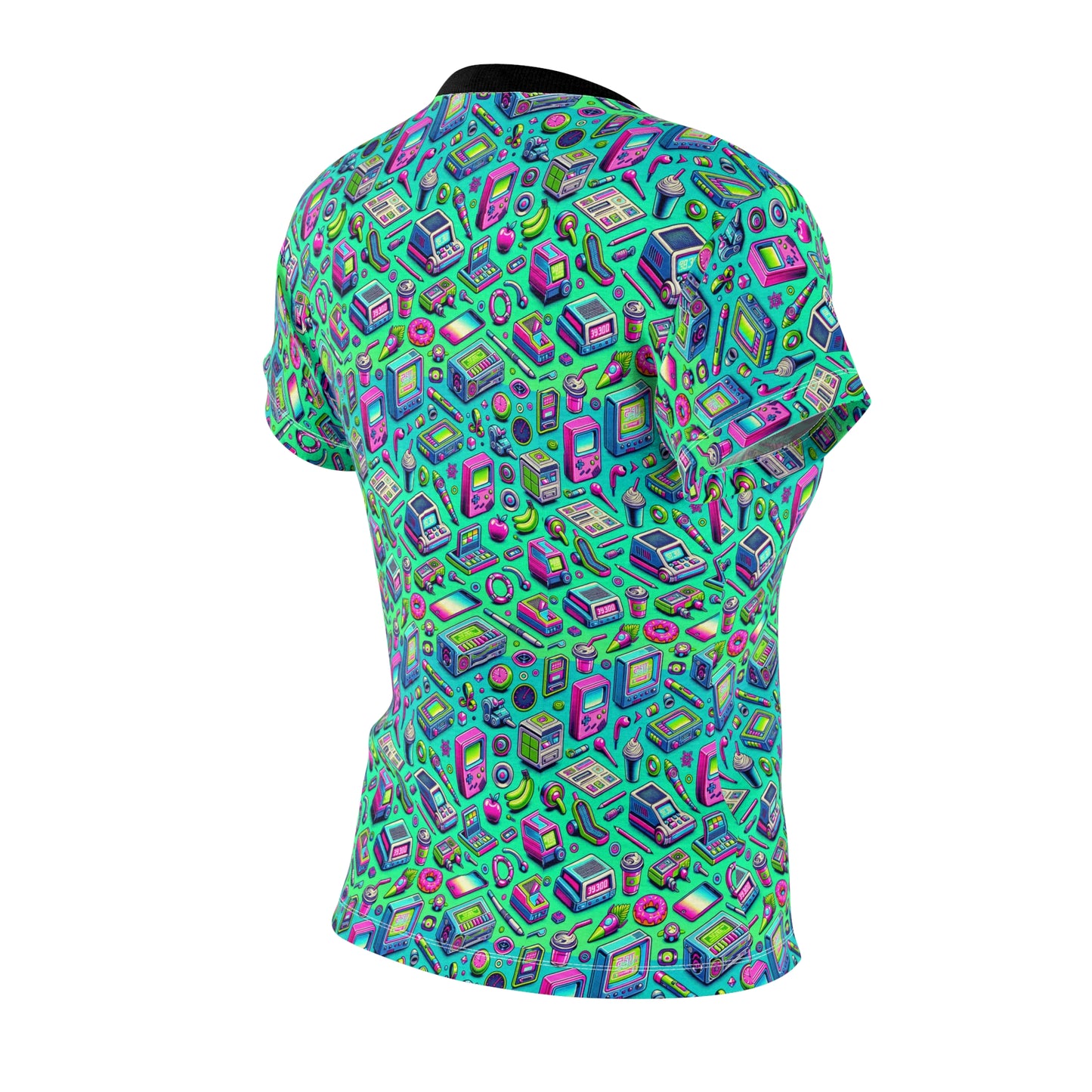 Y2k Revival Nostalgic Futurism Women's Cut & Sew Tee - 8404 Design-48