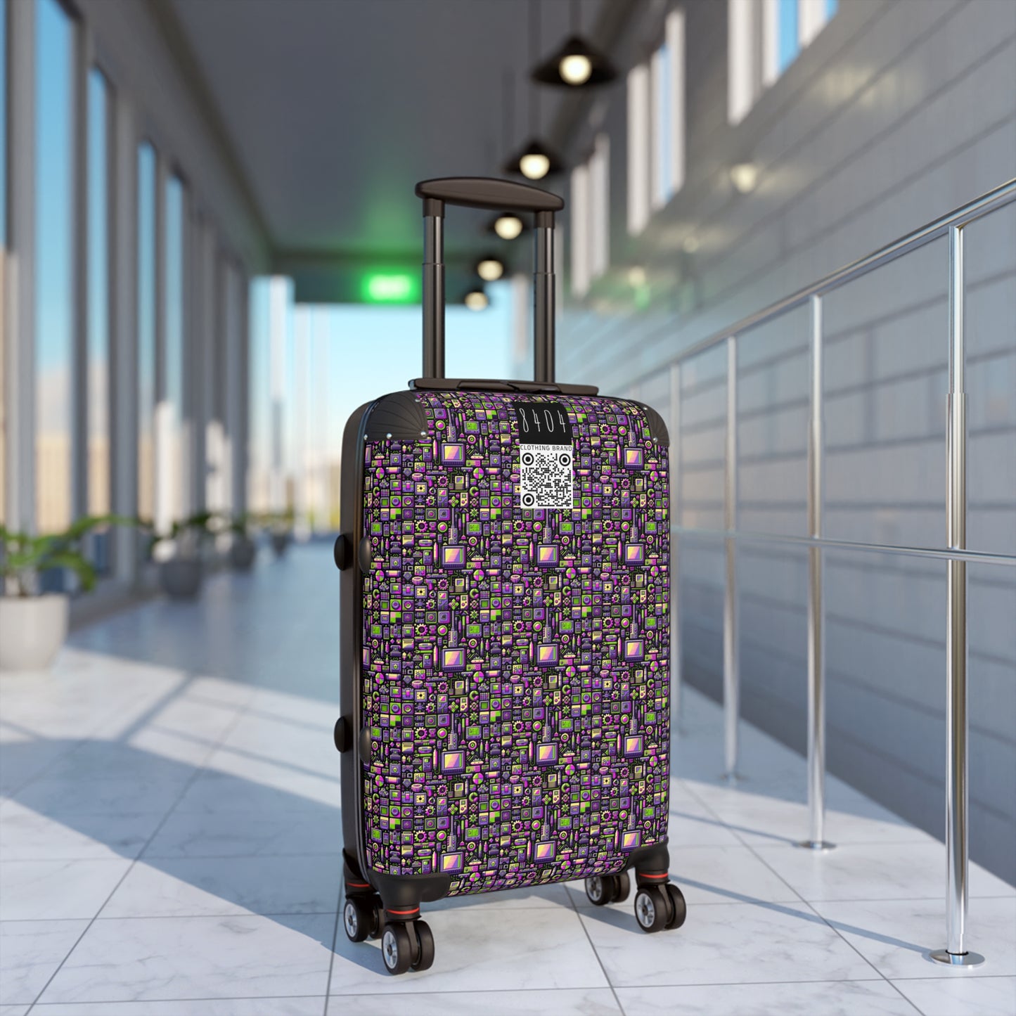 Digital Nostalgia Remix Modern Vintage Fusion Suitcase - 8404 Design-67