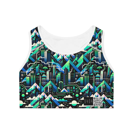 Digital Adventure Graphics Digital Explorer Sports Bra - 8404 Design-55
