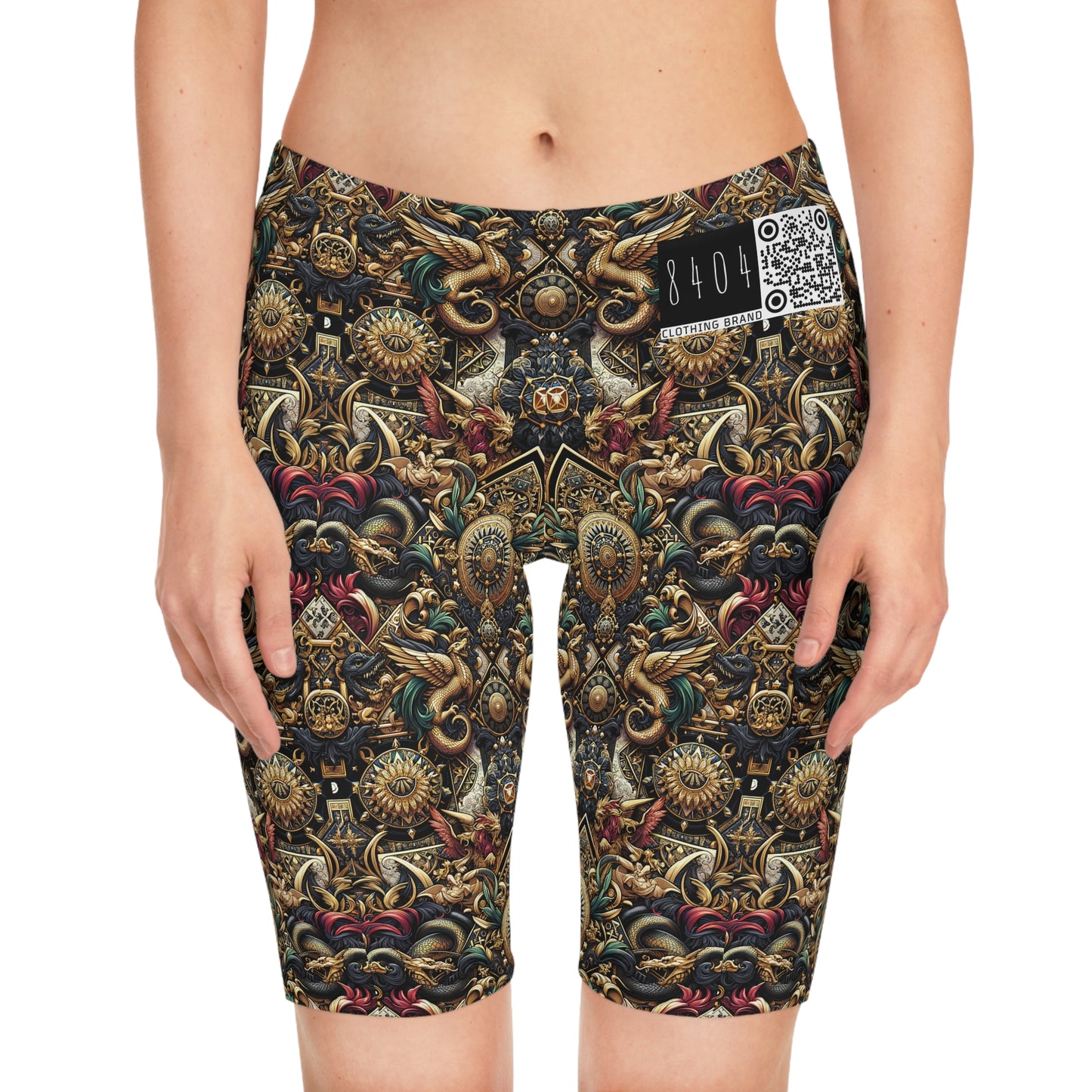 Digital Renaissance Luxurious Streetwear Inspired By Classical Art With a Modern Twist Women's Bike Shorts - 8404 Design-76