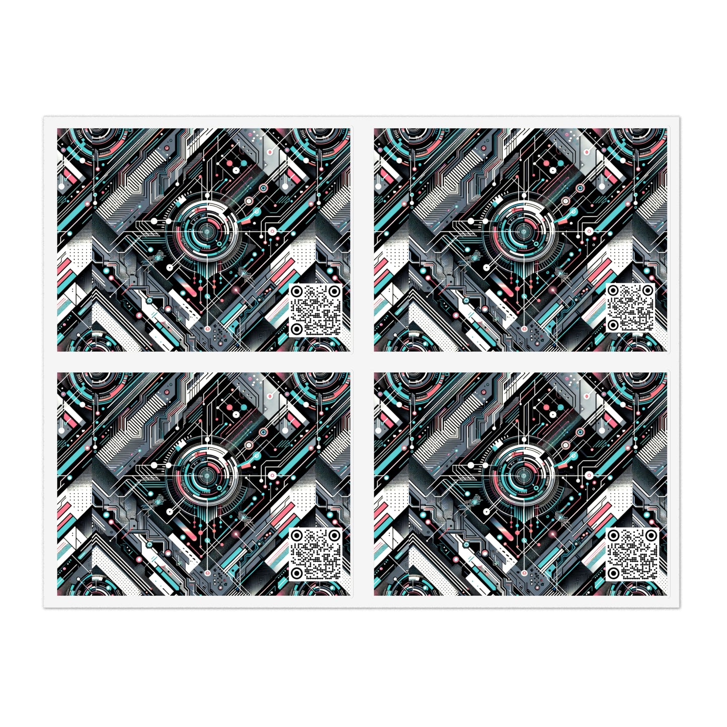 Tech-Infused Athleisure Tech-Forward Streetwear Sticker Sheets - 8404 Design-44