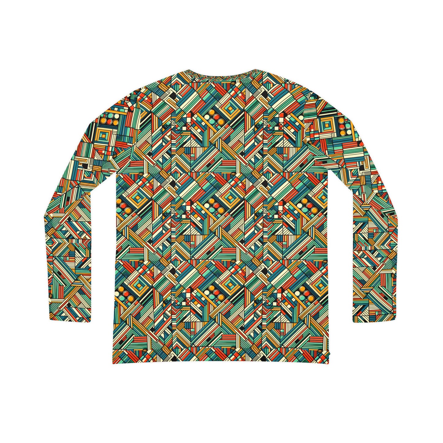 Abstract Graphic Art Modern Artistic Expression Women's Long Sleeve V-Neck Shirt - 8404 Design-67