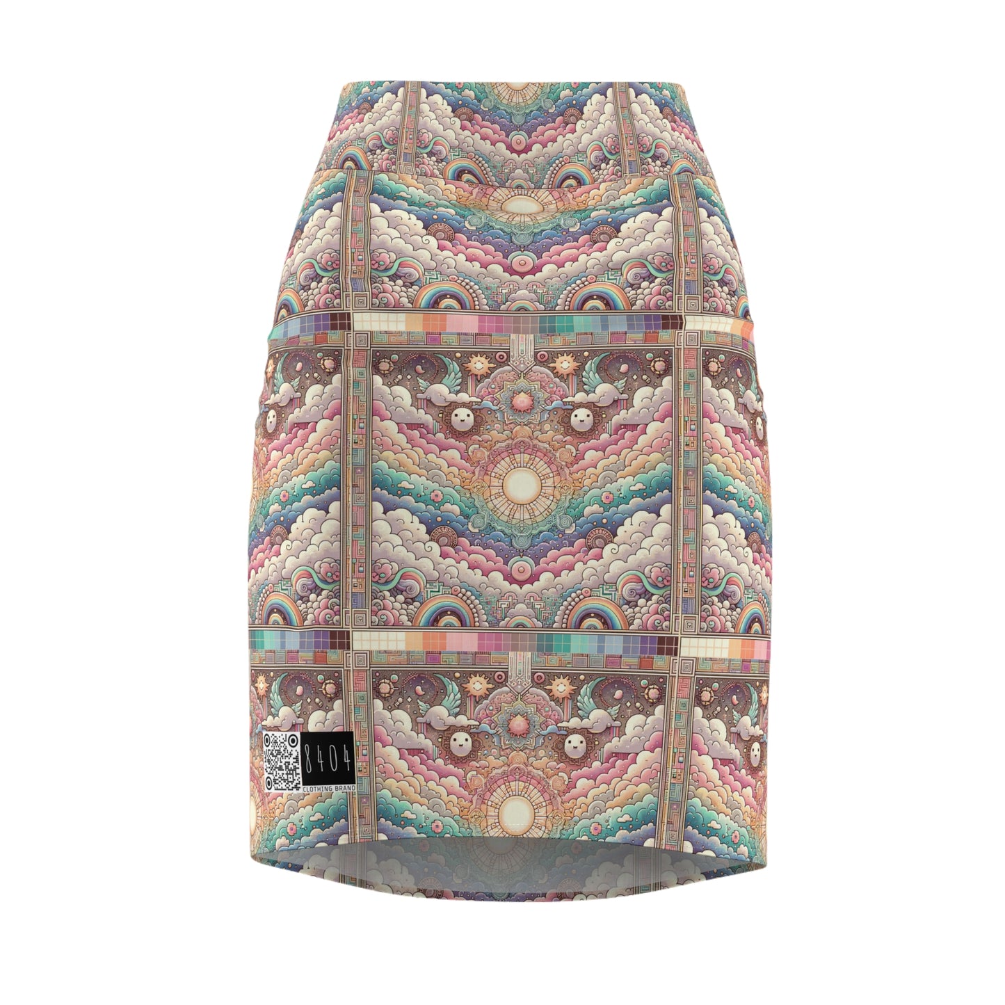 Digital Dreamland Whimsical and Nostalgic Streetwear With a Digital Twist Women's Pencil Skirt - 8404 Design-56