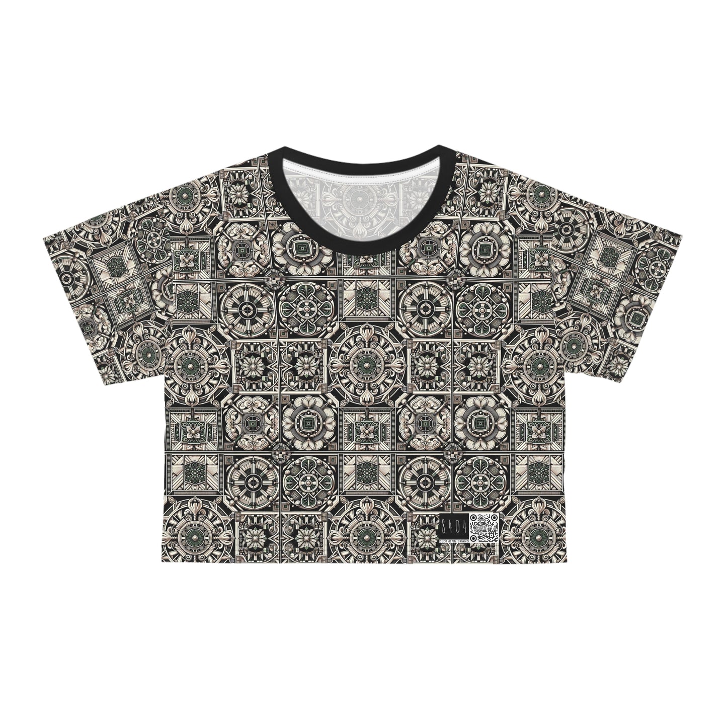 Cyber Garden Party Tech Garden Extravaganza Crop Tee - 8404 Design-45