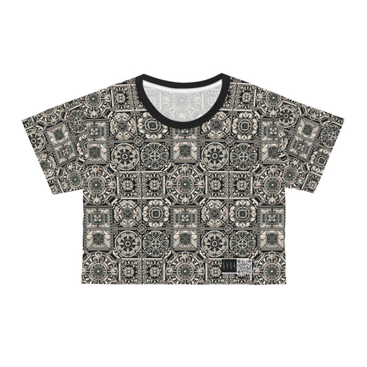 Cyber Garden Party Tech Garden Extravaganza Crop Tee - 8404 Design-45