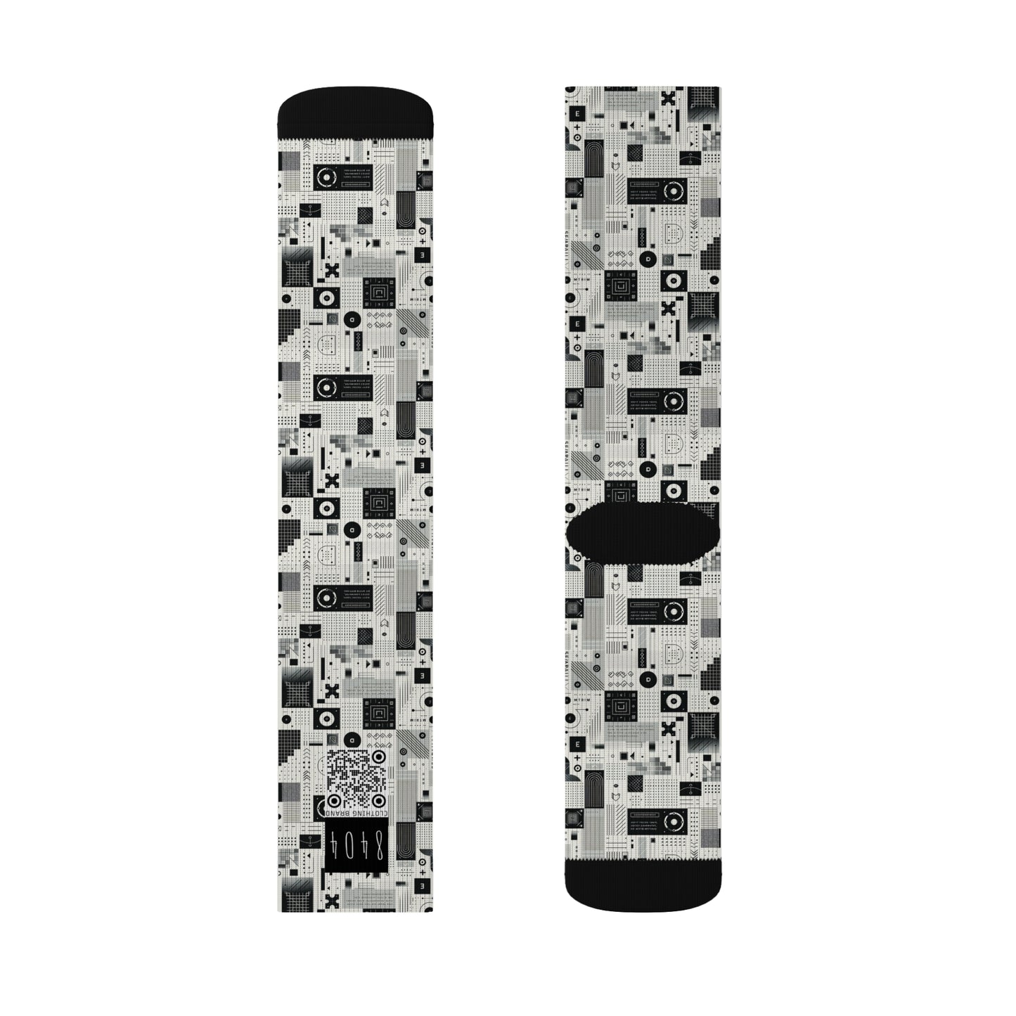 Digital Minimalism Minimalist Tech Sublimation Socks - 8404 Design-50