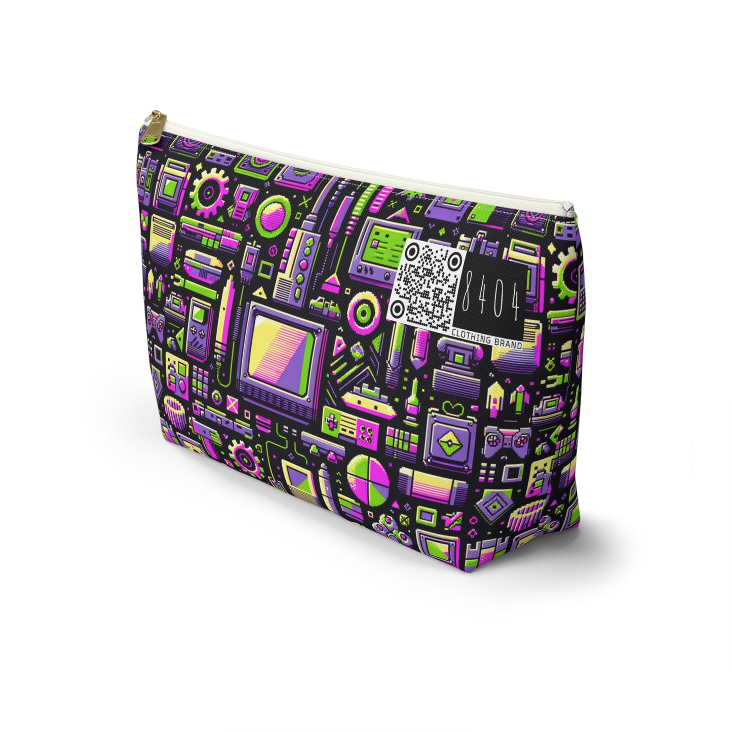 Digital Nostalgia Remix Modern Vintage Fusion Accessory Pouch W T-Bottom - 8404 Design-67