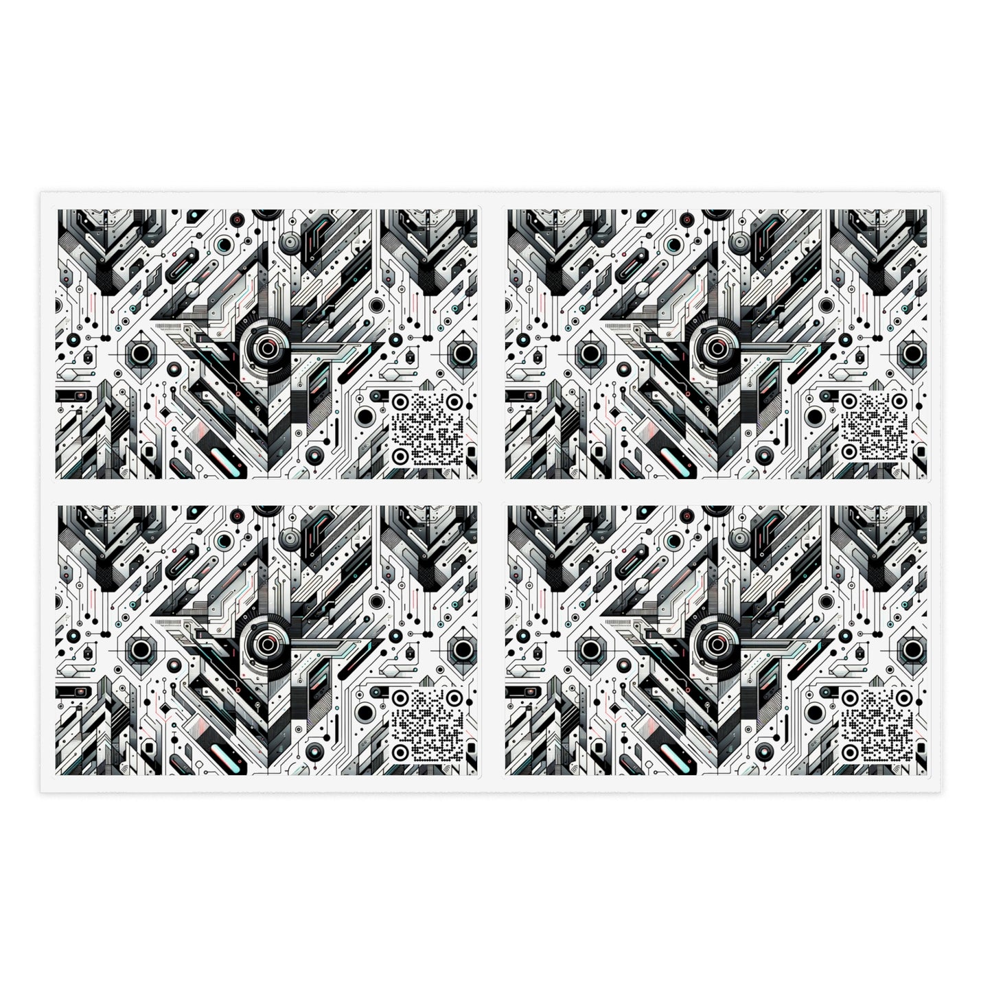 Tech-Infused Streetwear Tech-Forward Minimalism Sticker Sheets - 8404 Design-51