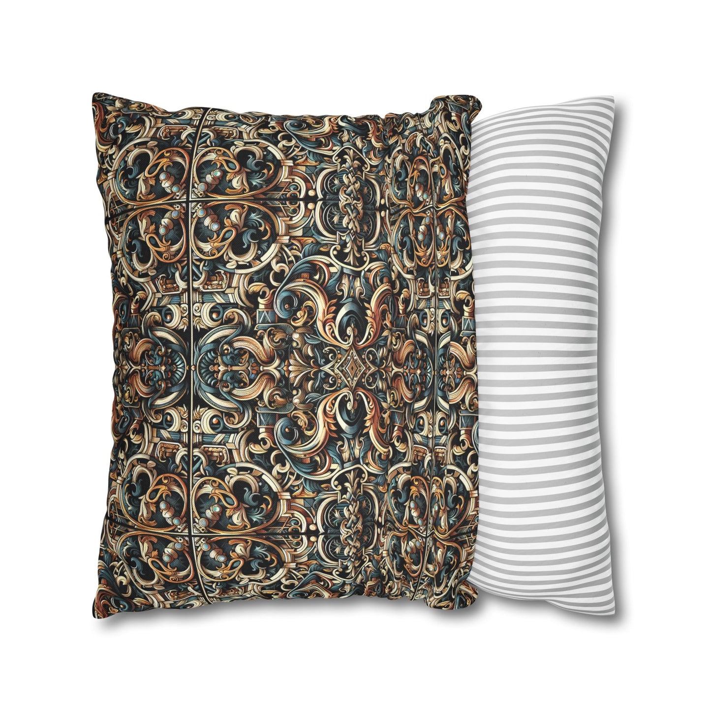 Urban Renaissance Historical Fusion With Street Edge Spun Polyester Square Pillowcase - 8404 Design-59